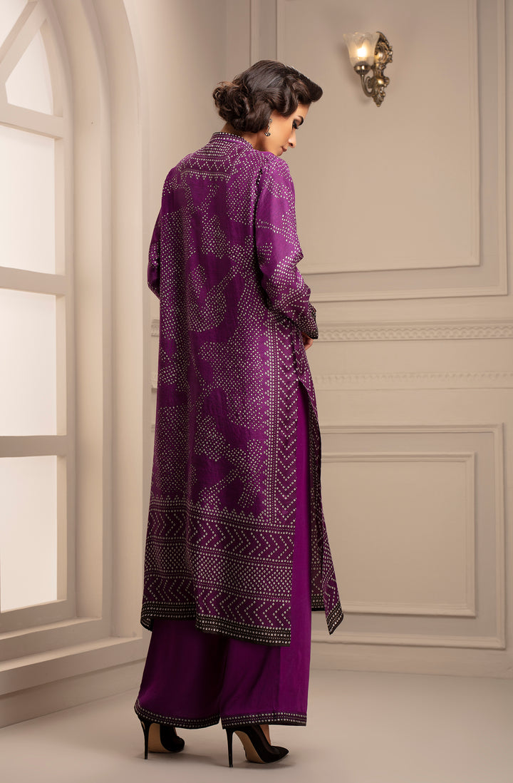 Rajdeep Ranawat Beendi Champa Purple Kurta Set