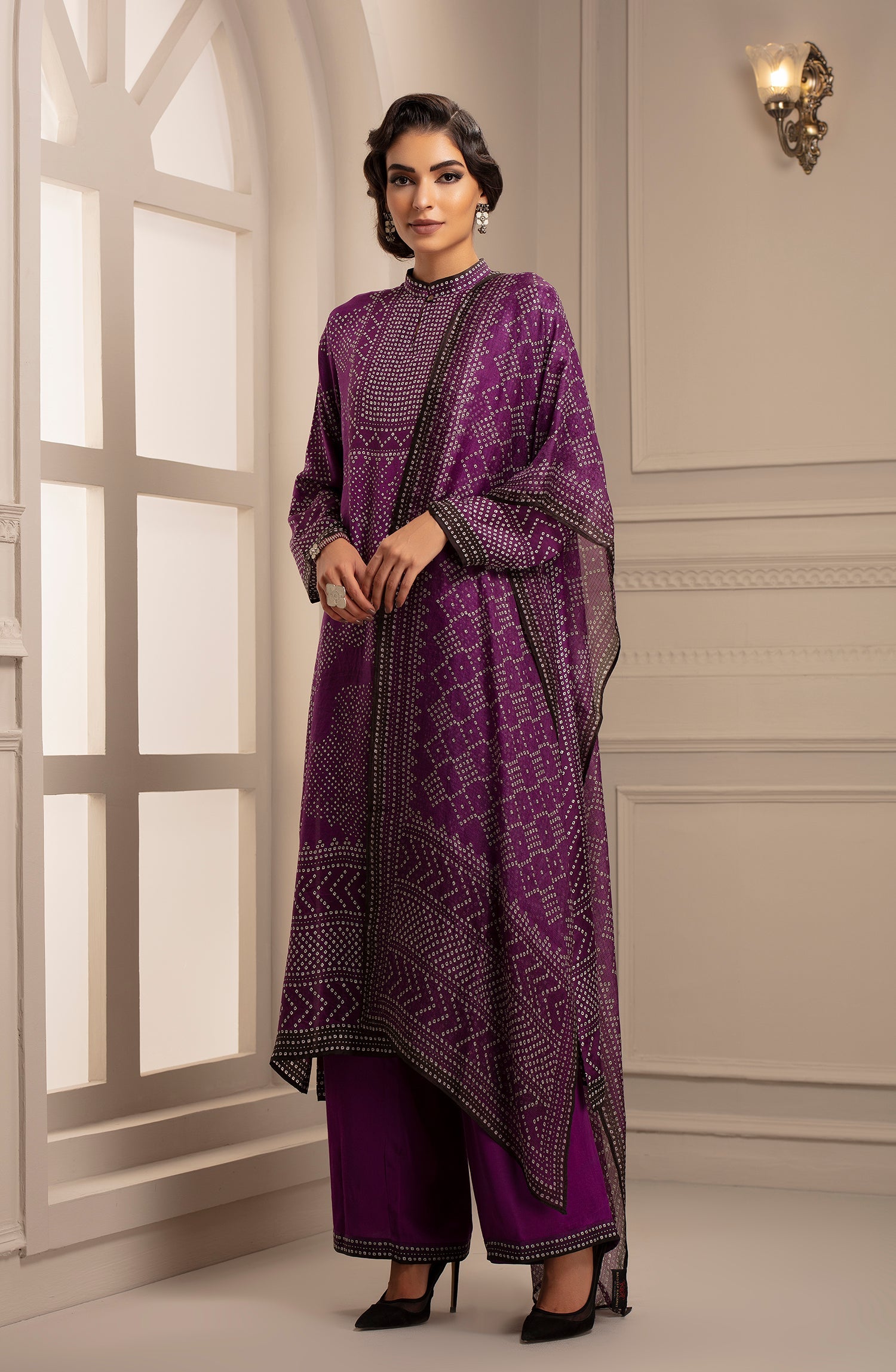 Rajdeep Ranawat Beendi Champa Purple Kurta Set
