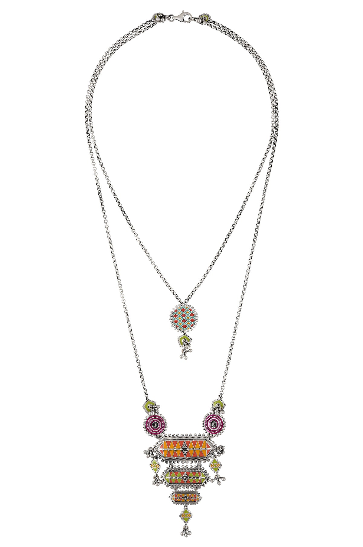 Silver Nirali Ghungroo Necklace