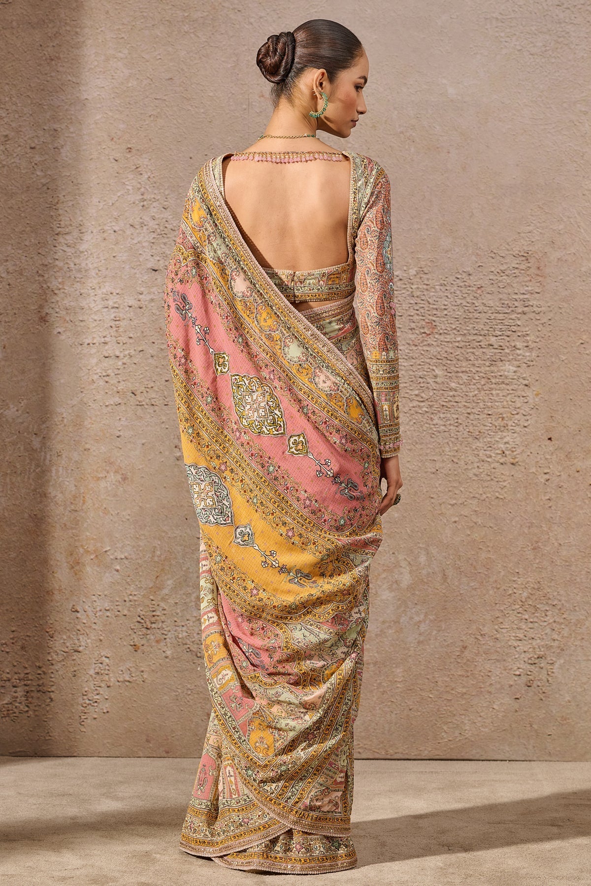 Tarun Tahiliani Printed Gota Saree