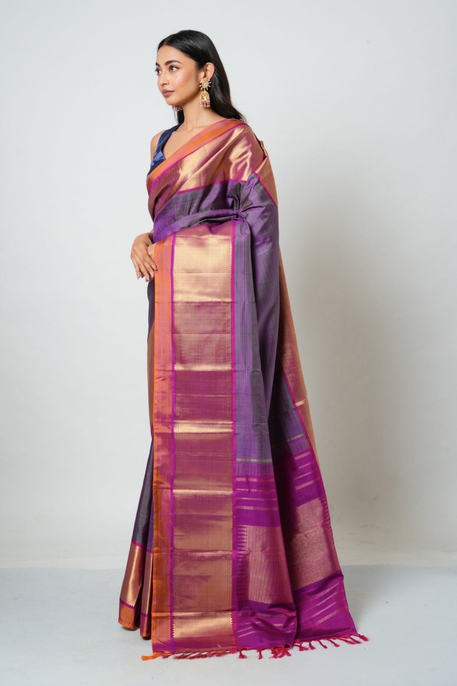 The Purple Sunset Kanjivaram