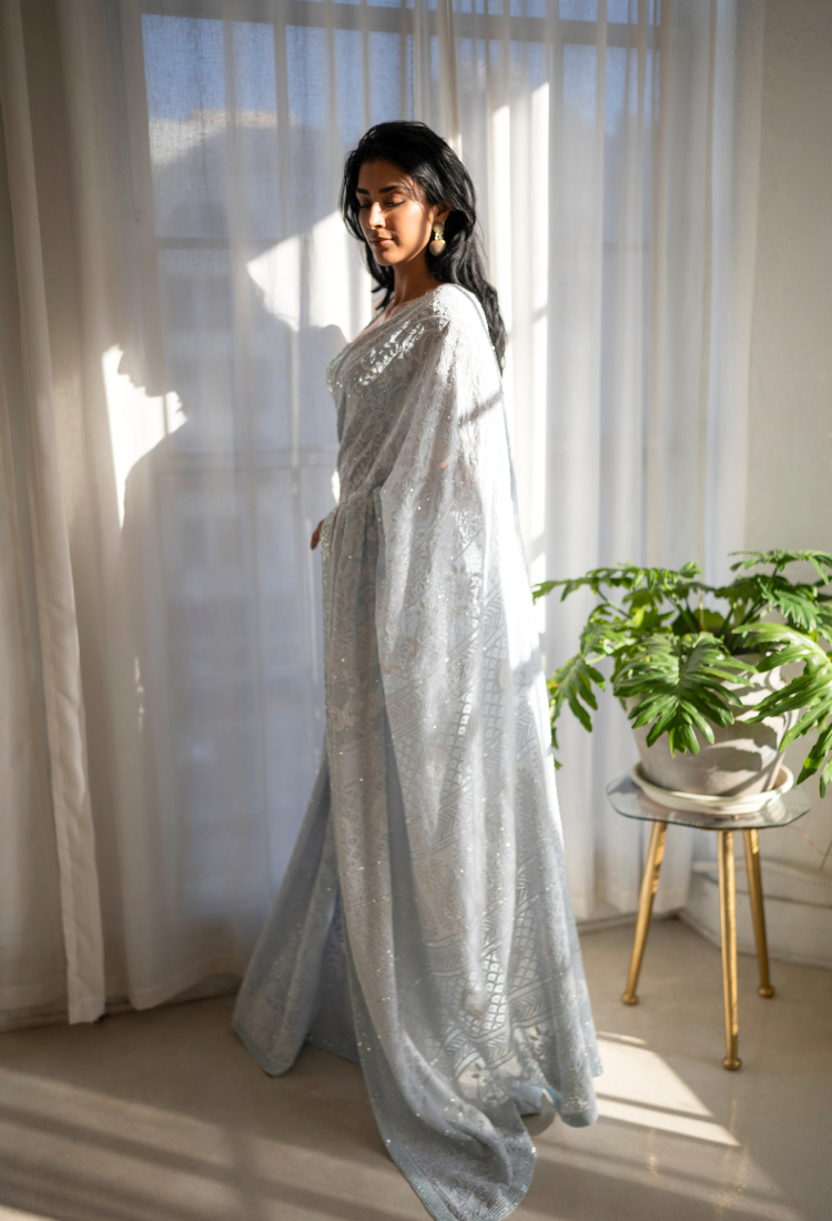 The Kismet Chikankari Sari
