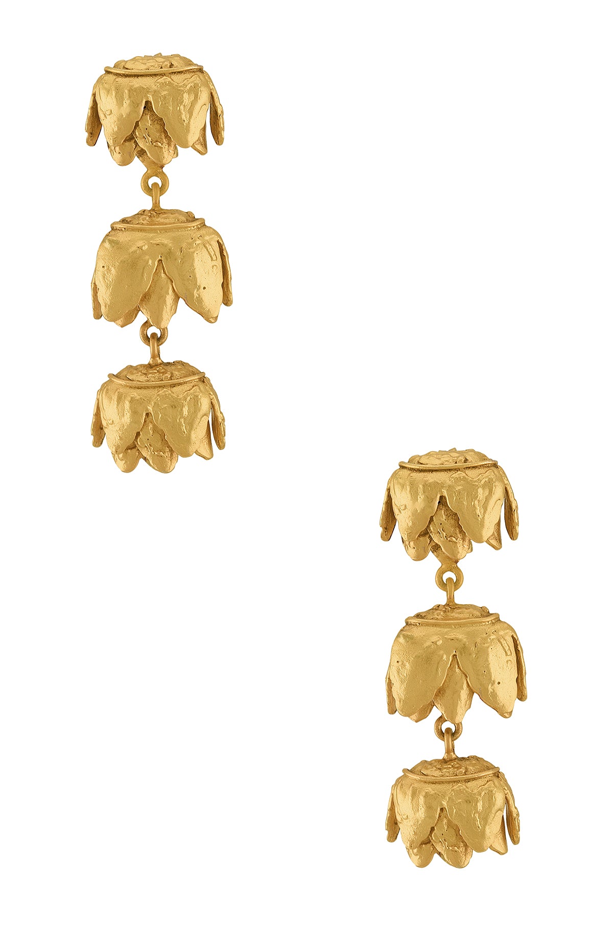 Gold Plated Tulip Drop Earrings