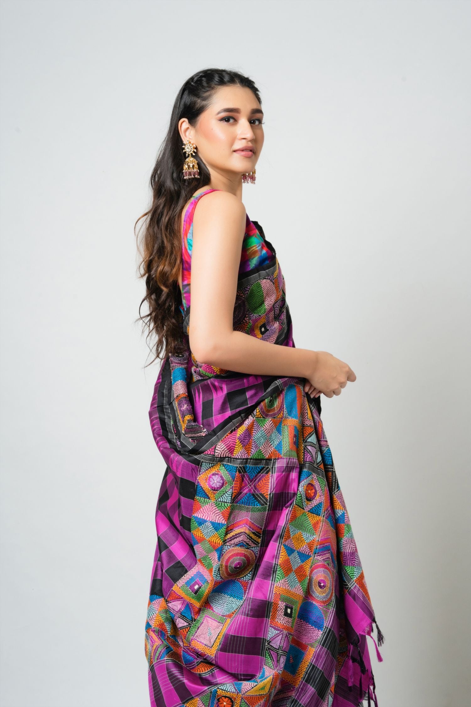 Kanjiveram Kantha Saree