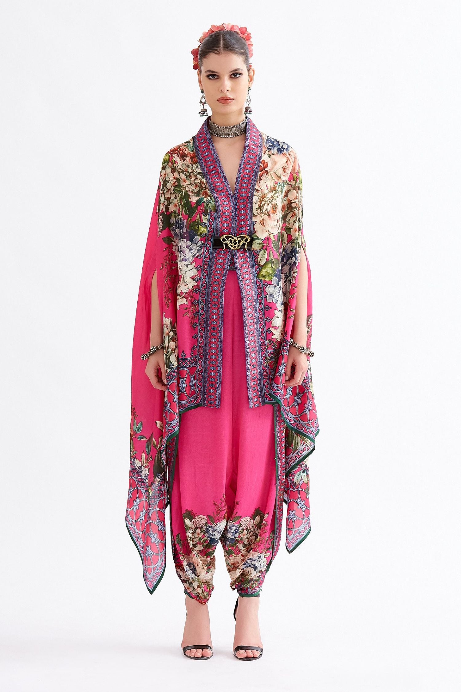 Rajdeep Ranawat A Notting Hill Summer Chloe Fuscia Cape Set