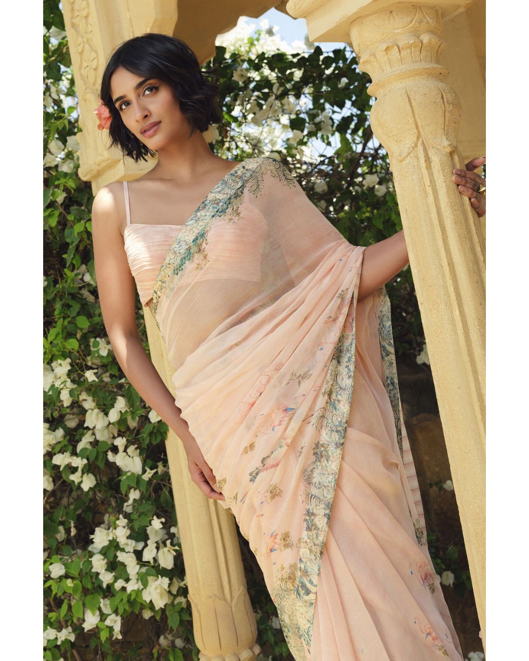 Idalia Printed Chiffon Saree