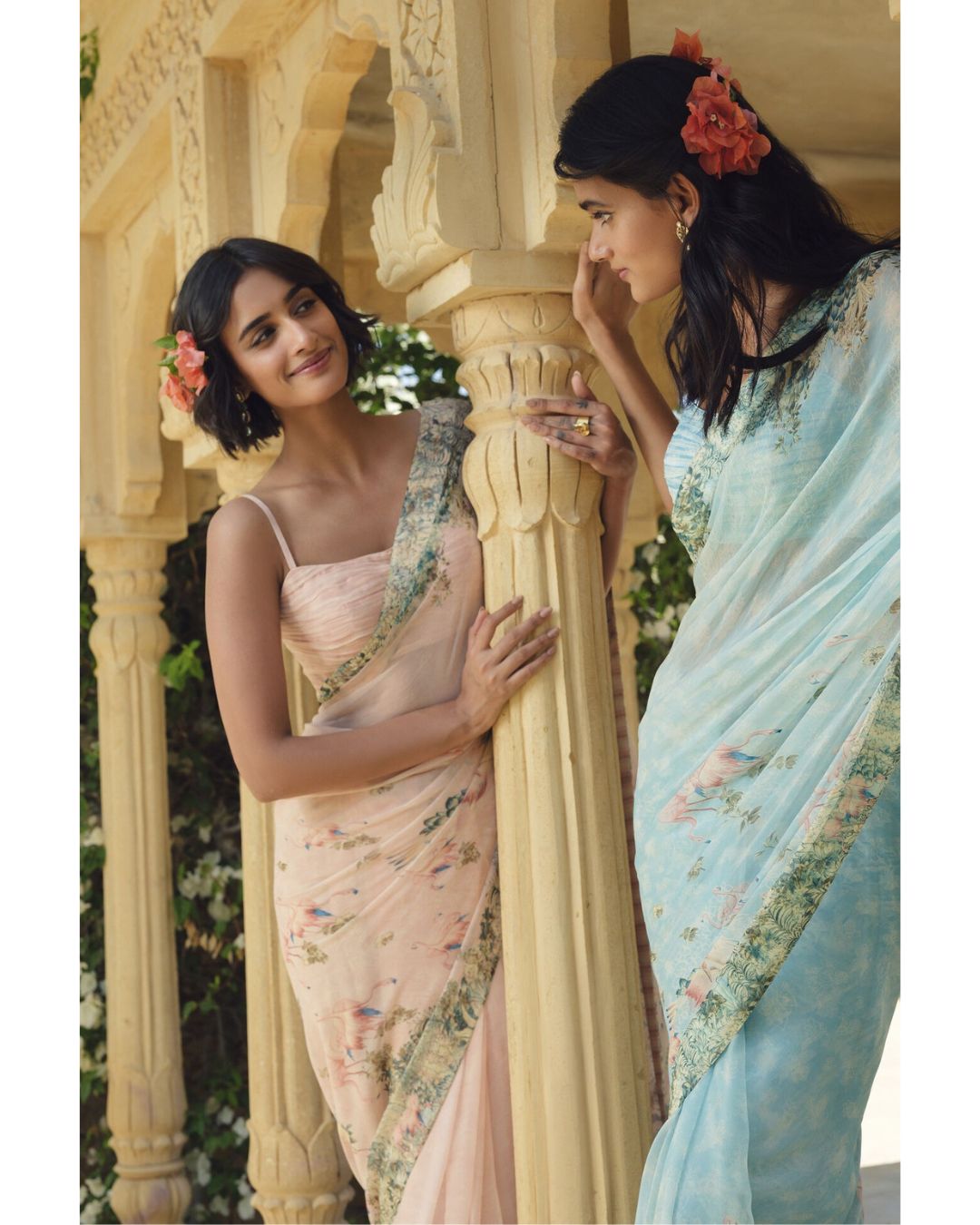 Idalia Printed Chiffon Saree