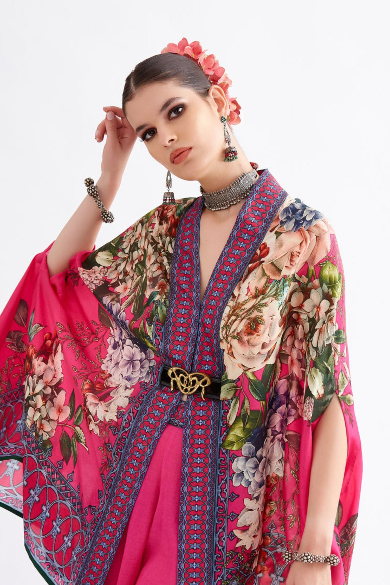 Rajdeep Ranawat A Notting Hill Summer Chloe Fuscia Cape Set