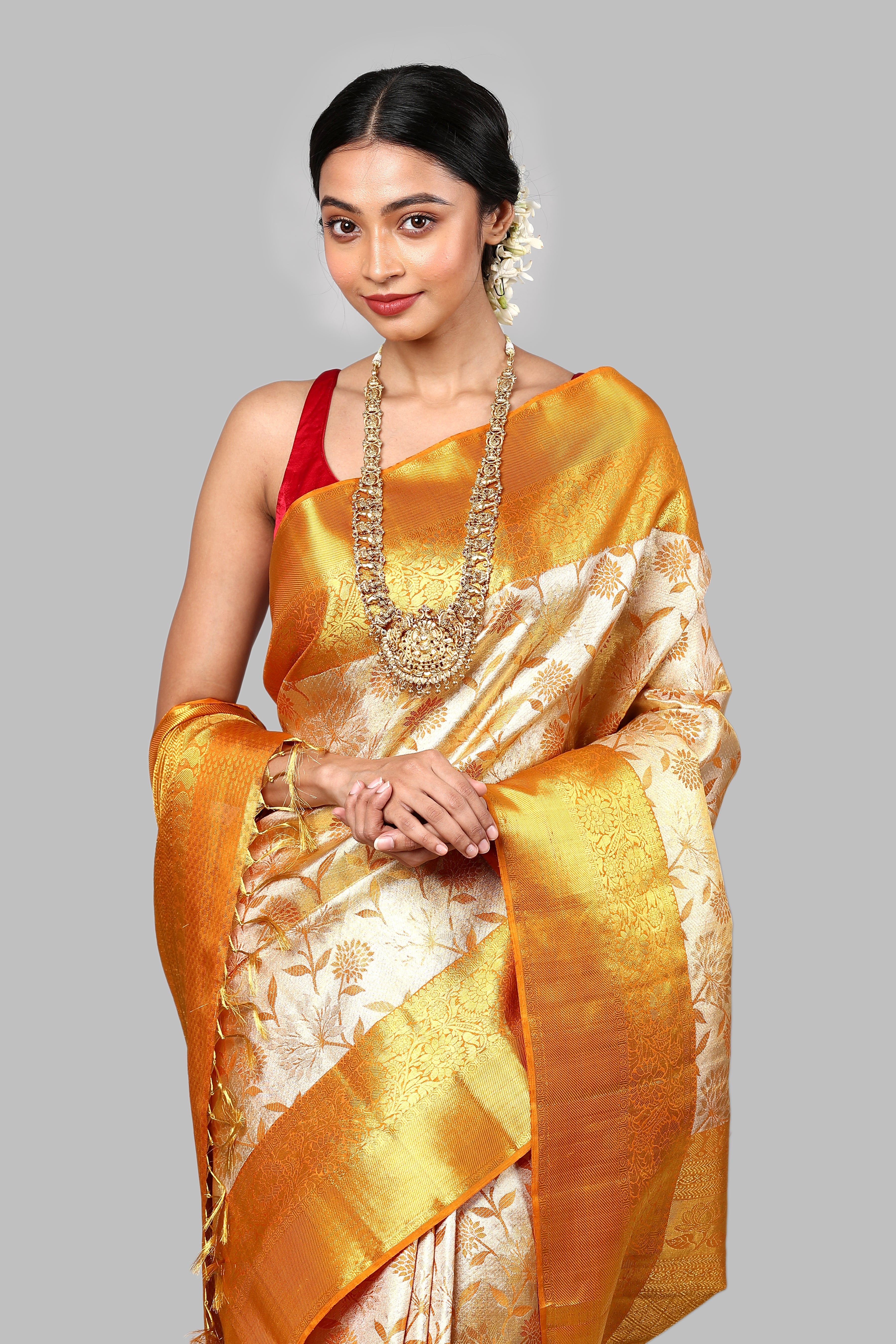 Field of Flowers Kanjiveram Silk Saree