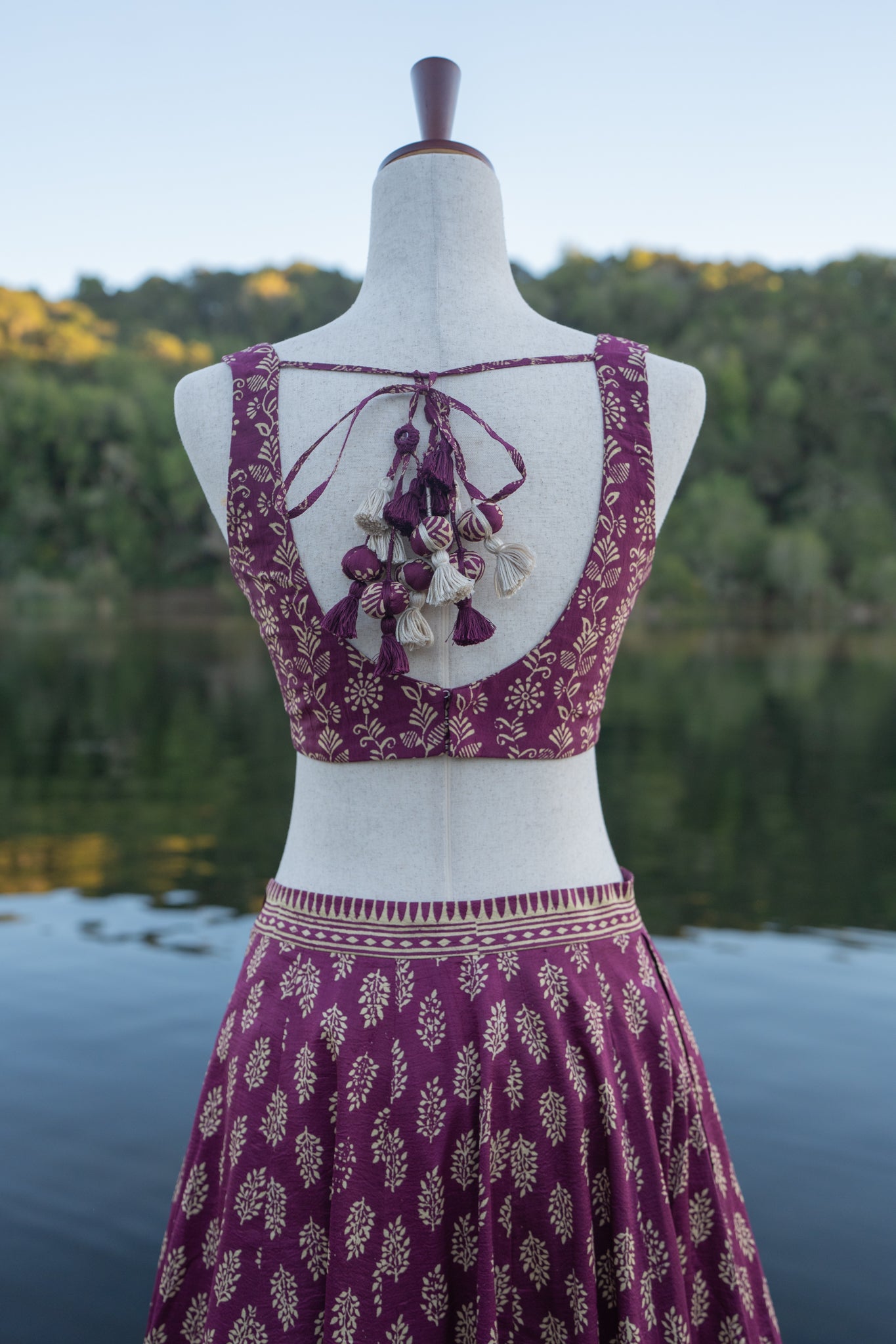 Purple Murshidabad Silk Lehenga Set