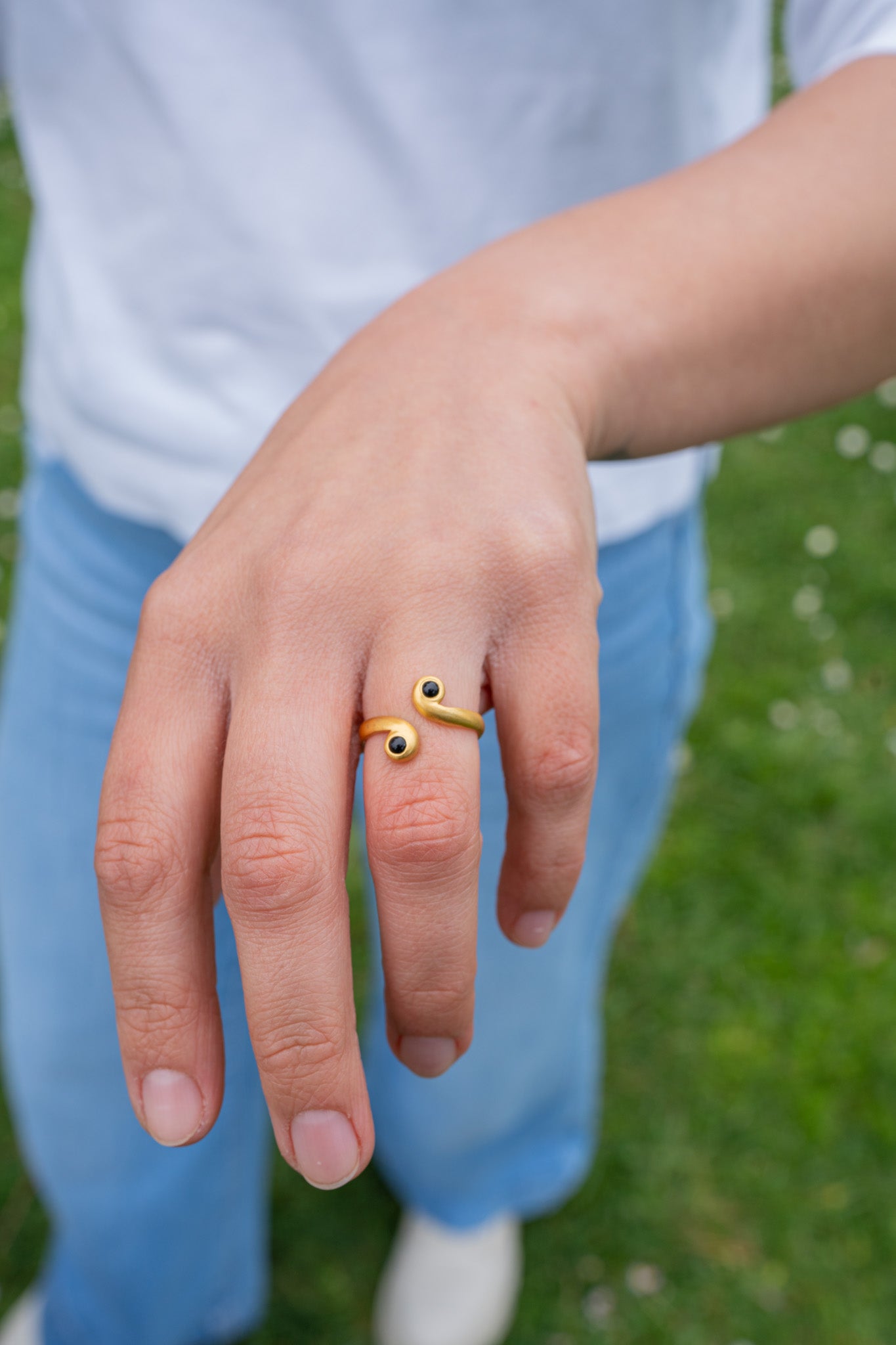 Amrapali Silver Gold Plated Ring