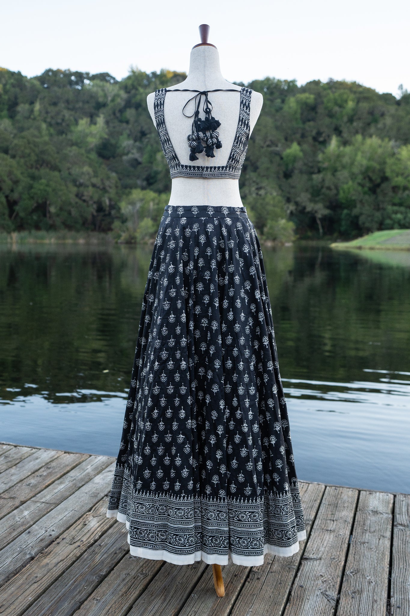 Black Murshidabad Silk Lehenga Set