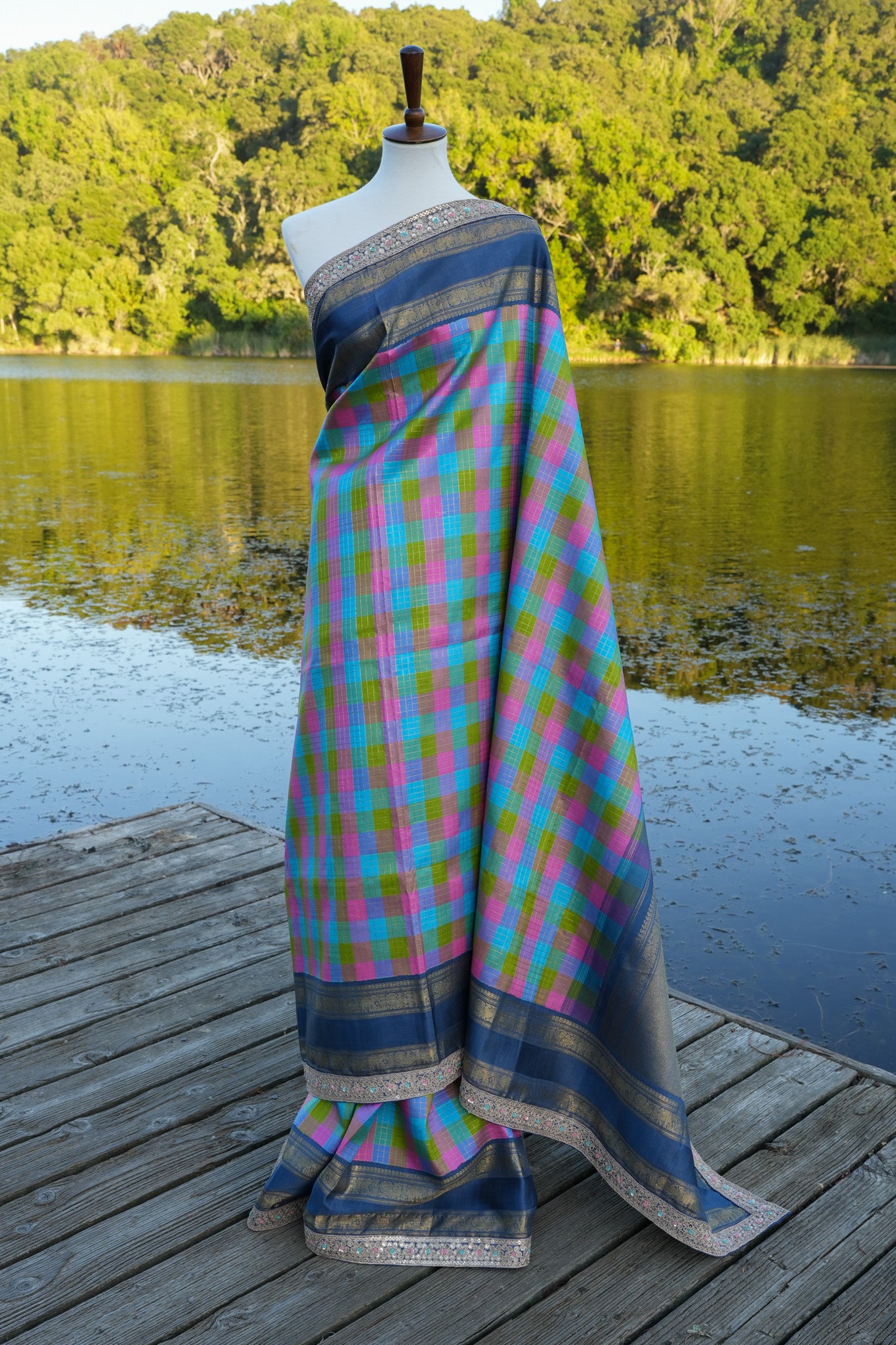 Multicolor Kanjiveram Saree