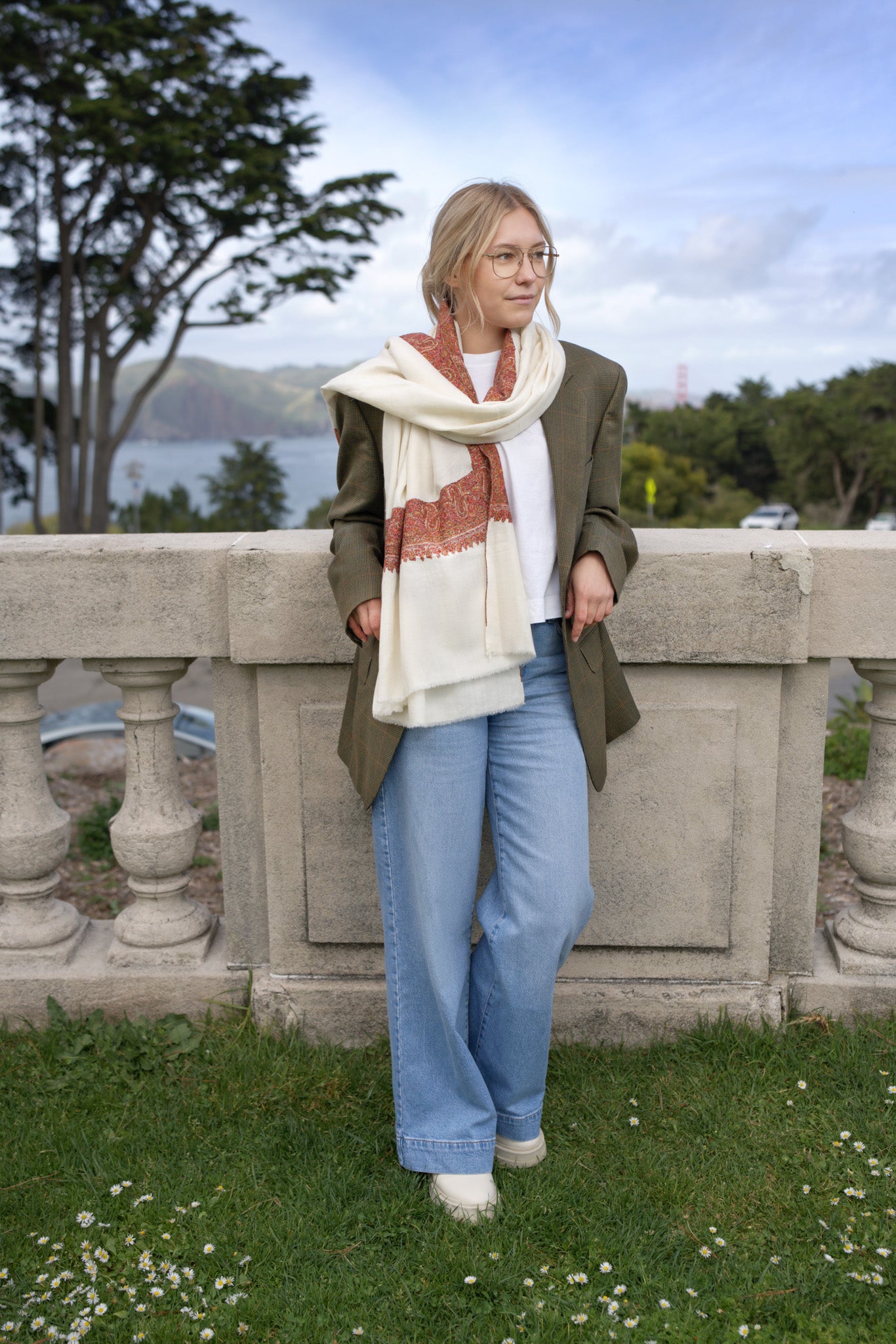 Ivory Pashmina Shawl