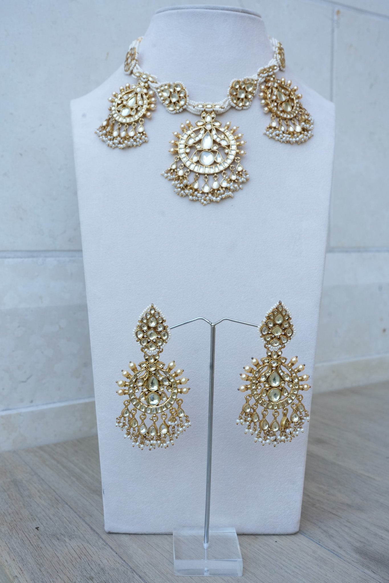 Amrapali Silver Gold Plated Set