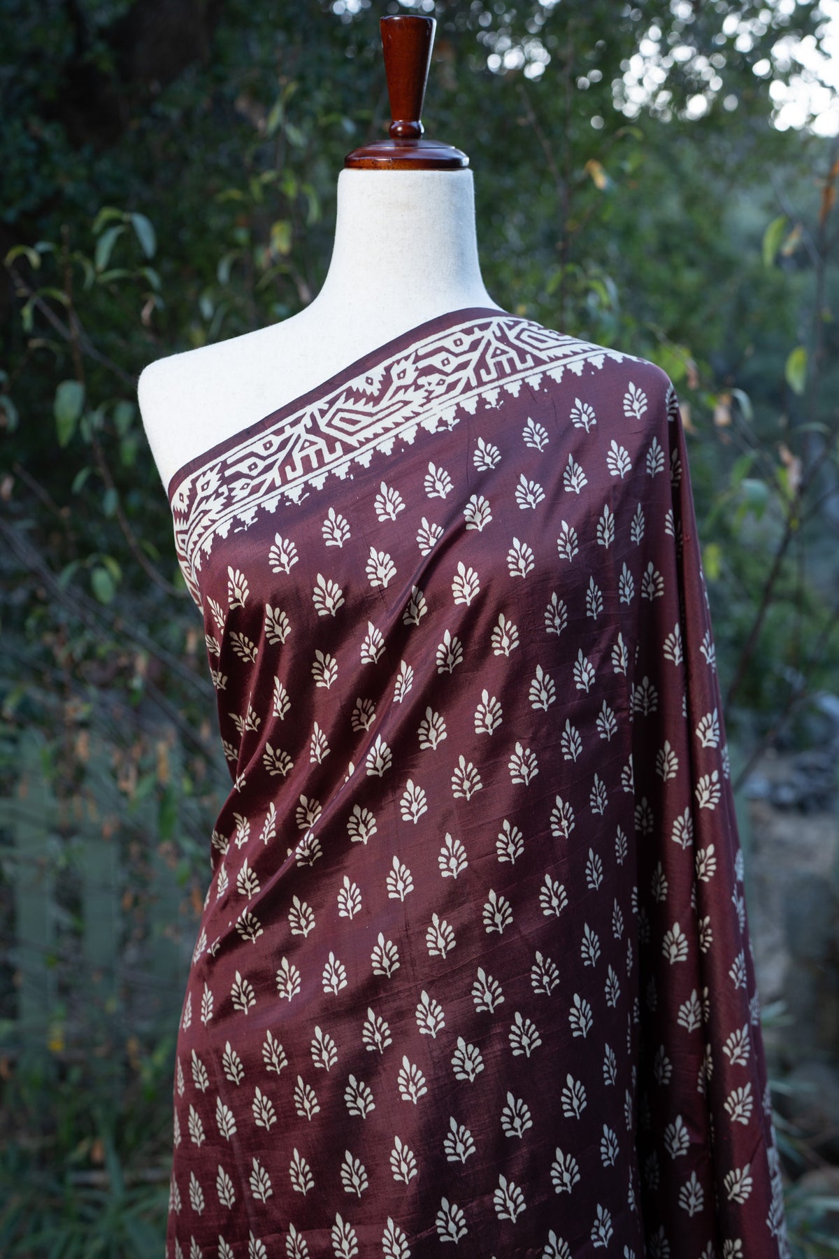 Brown Murshidabad Silk Saree