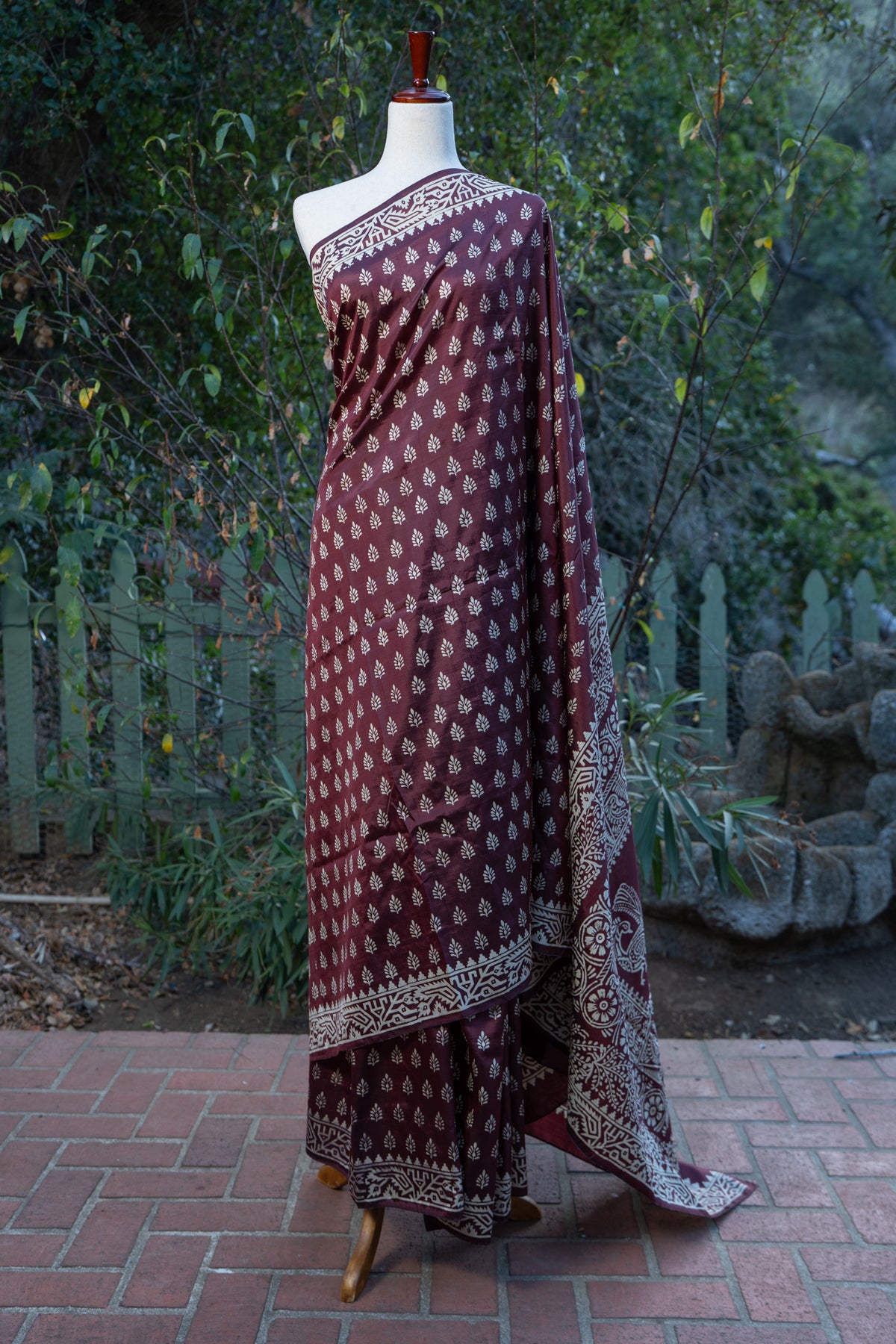 Brown Murshidabad Silk Saree