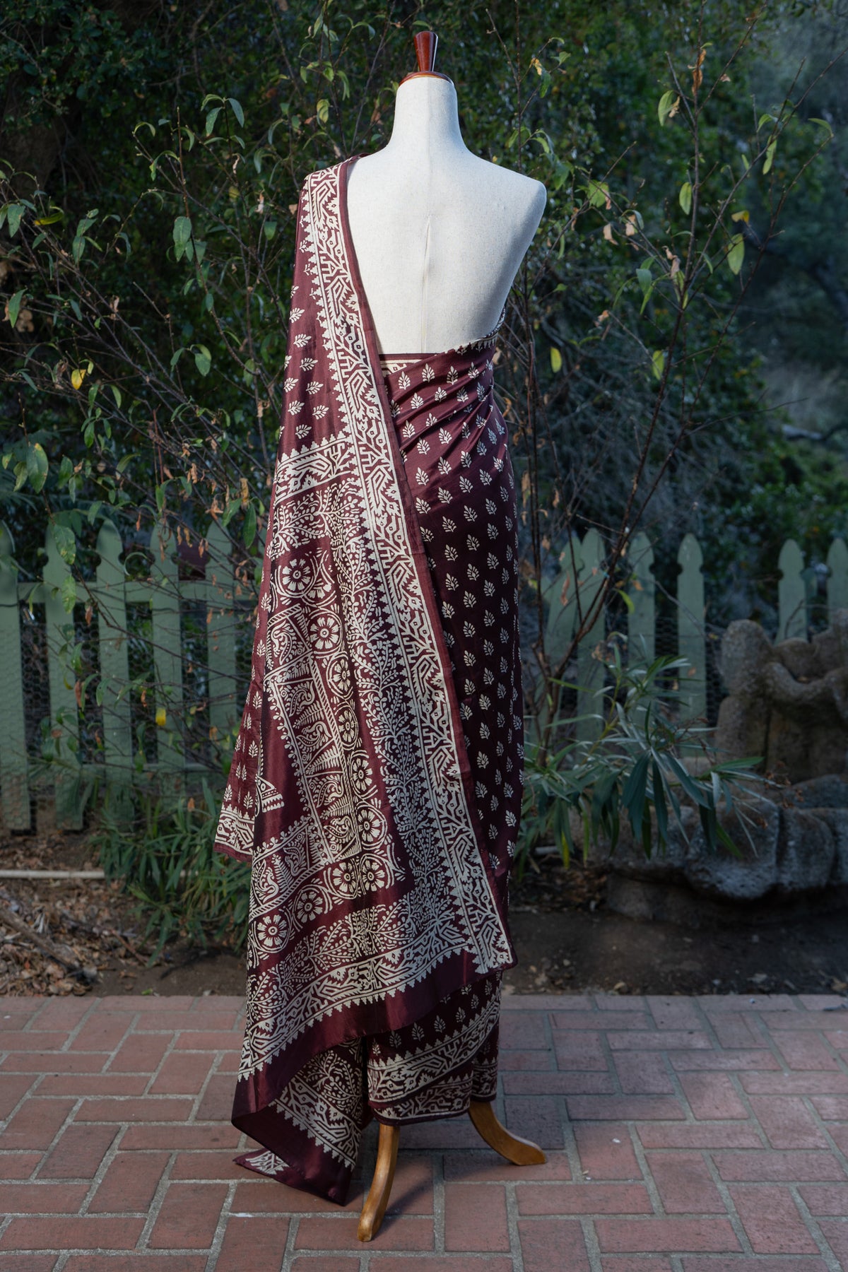 Brown Murshidabad Silk Saree