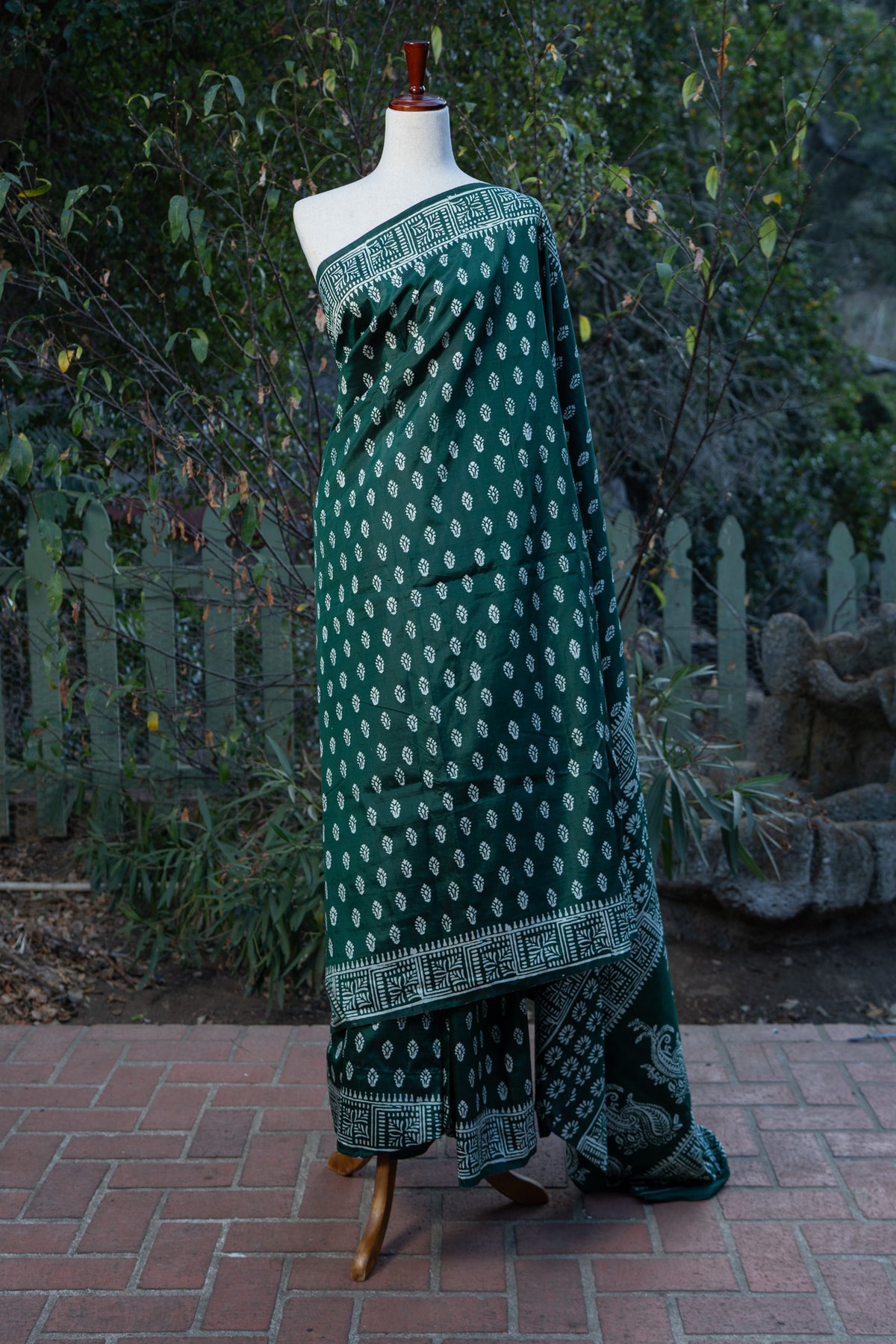 Green Murshidabad Silk Saree