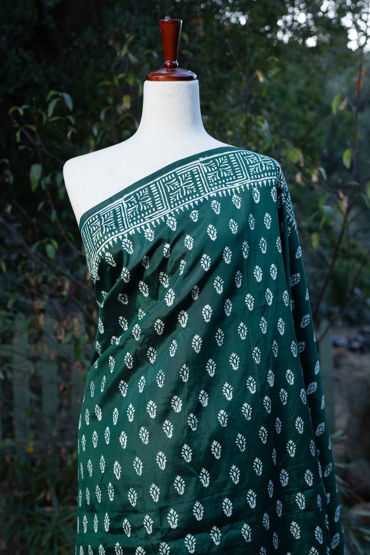Green Murshidabad Silk Saree