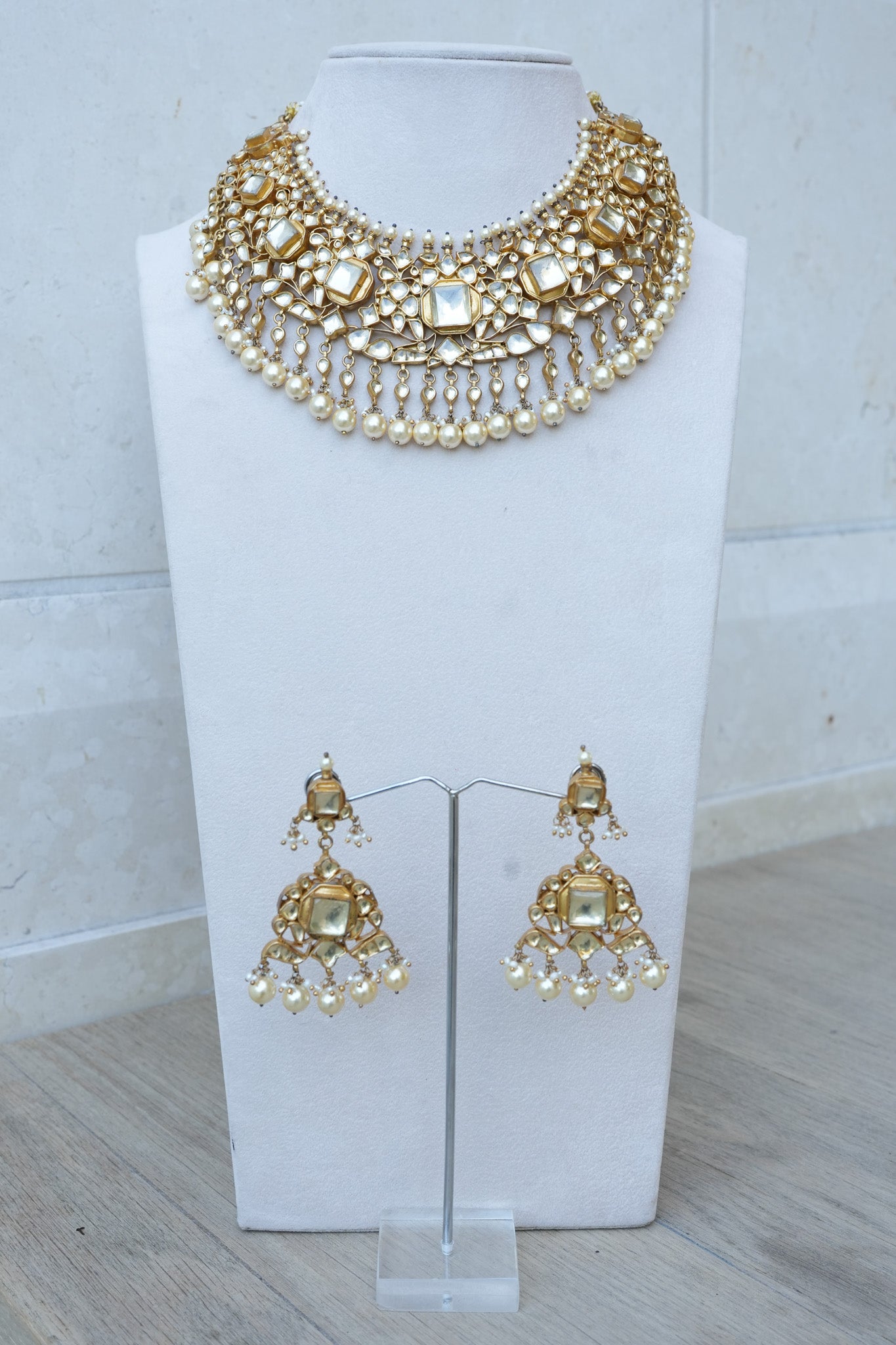 Amrapali Silver Gold Plated Set