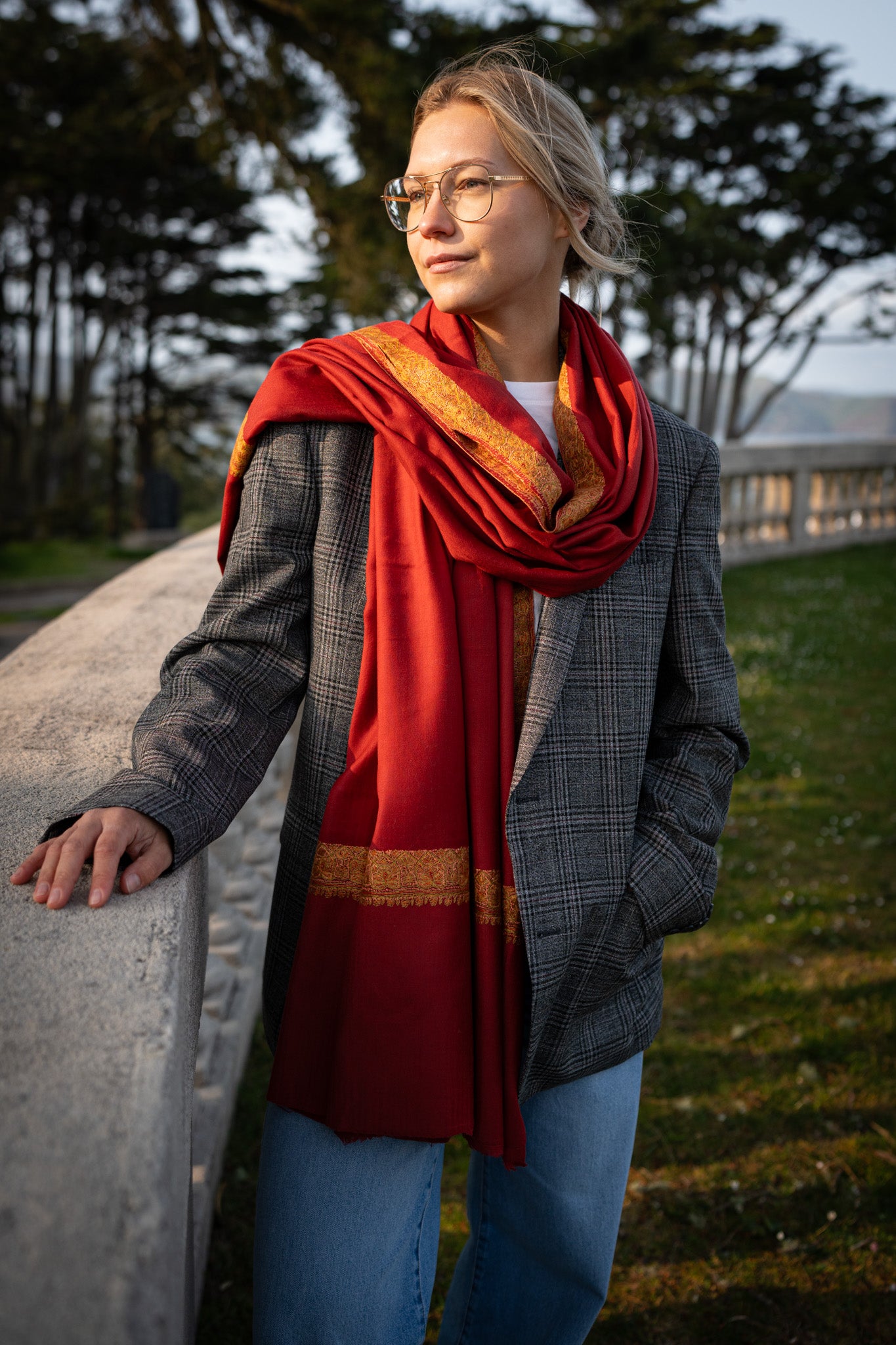 Deep Rust Pashmina Shawl