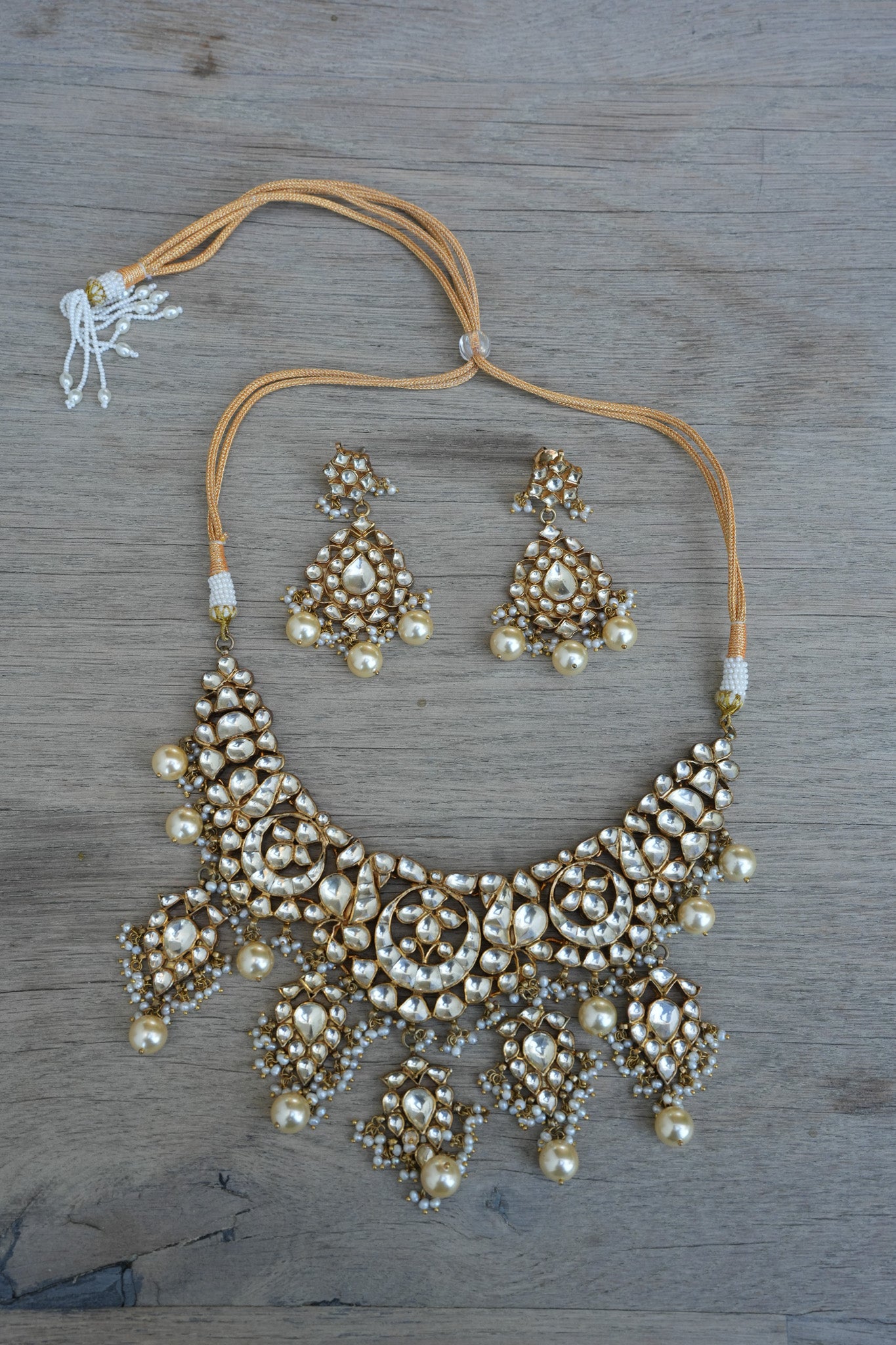 Amrapali Silver Gold Plated Set