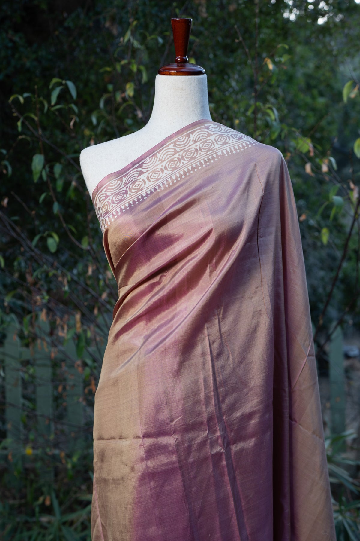 Ashes of Roses Murshidabad Silk Saree