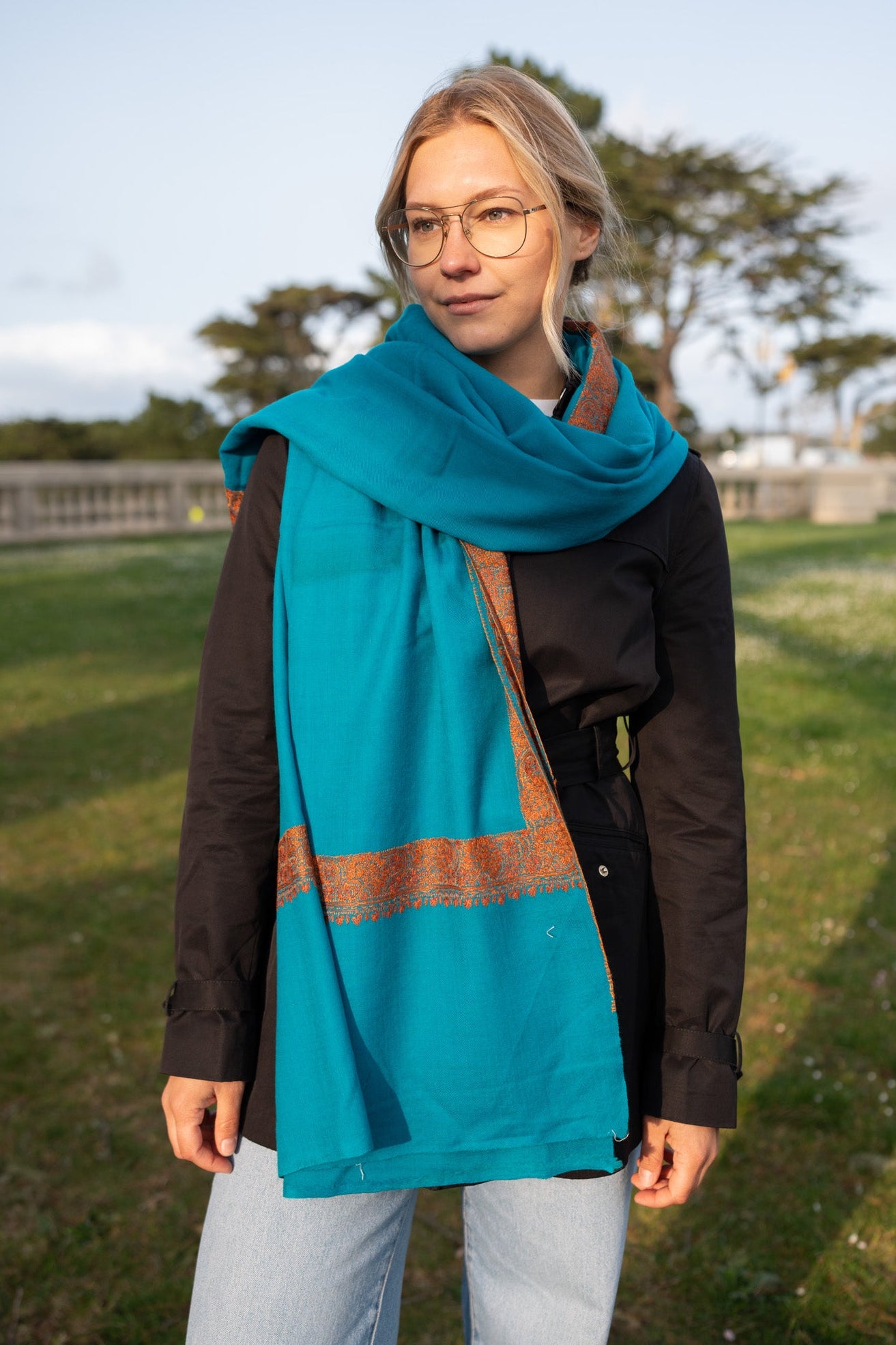 Blue Pashmina Shawl