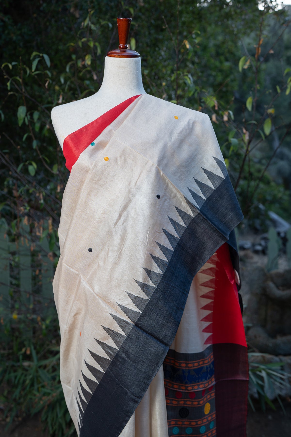 Multicolor Tussar Saree