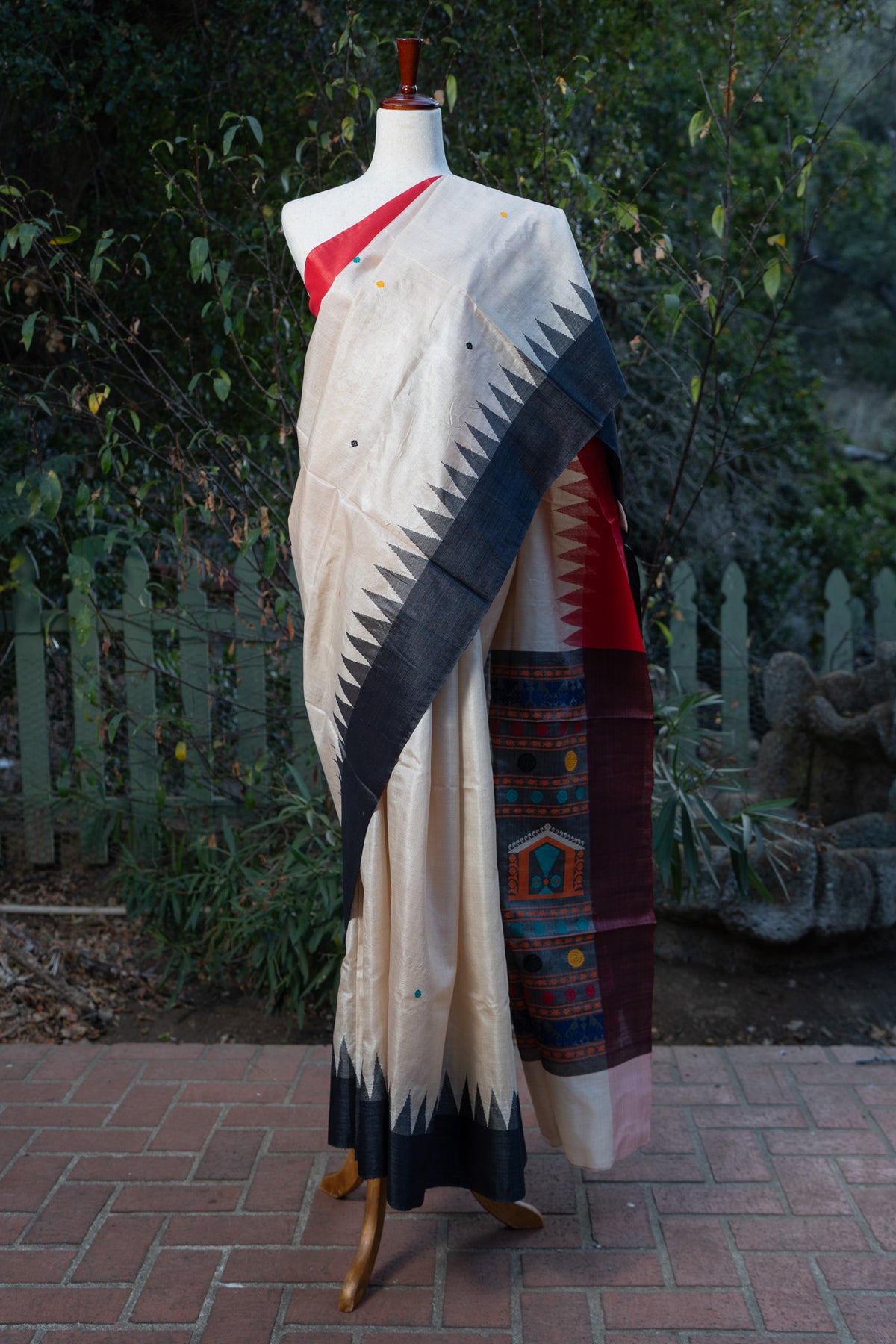 Multicolor Tussar Saree