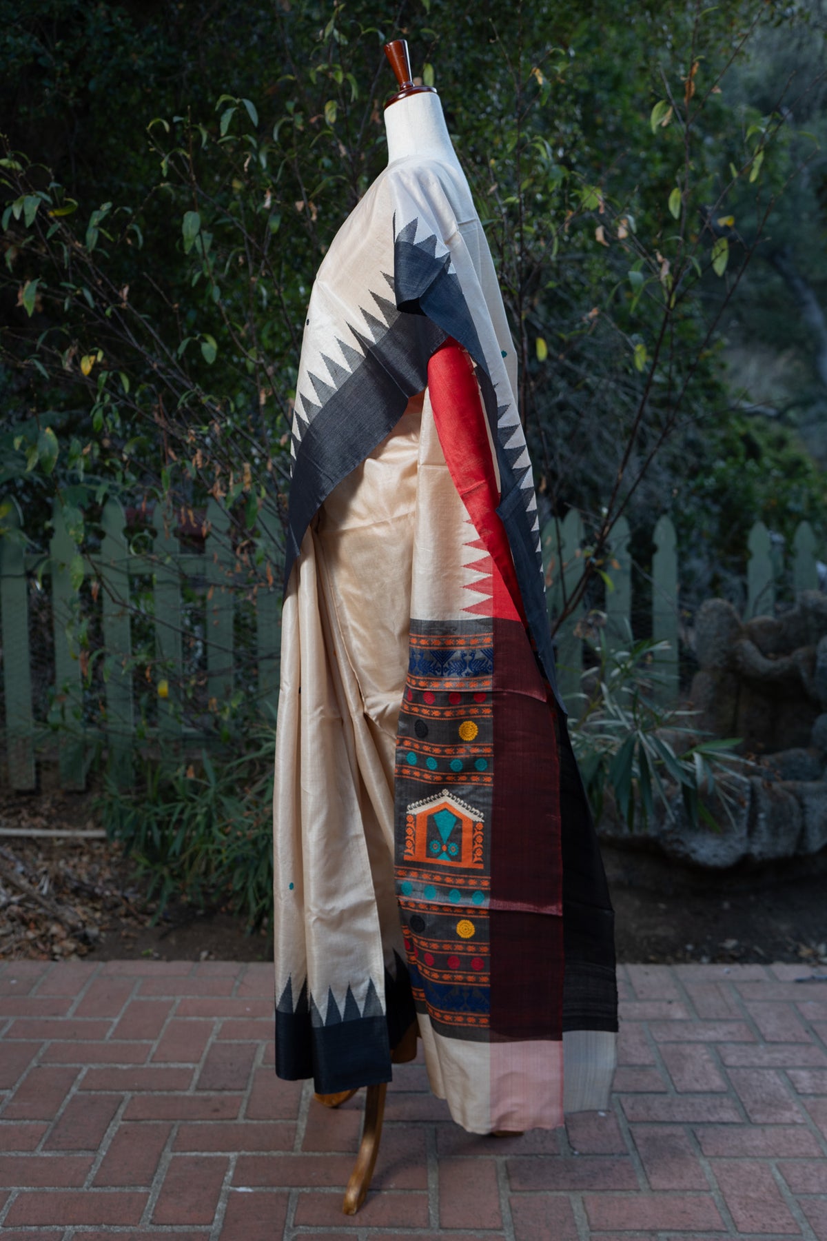 Multicolor Tussar Saree