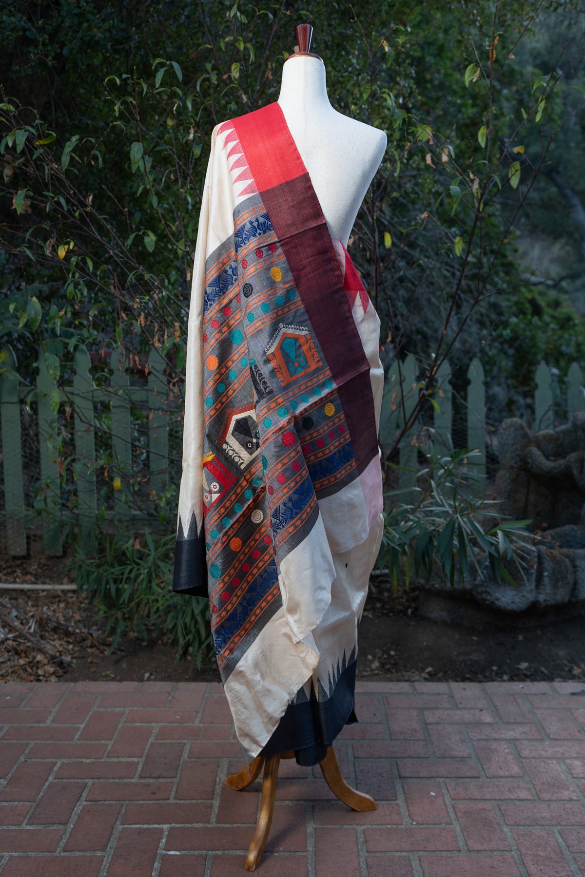 Multicolor Tussar Saree