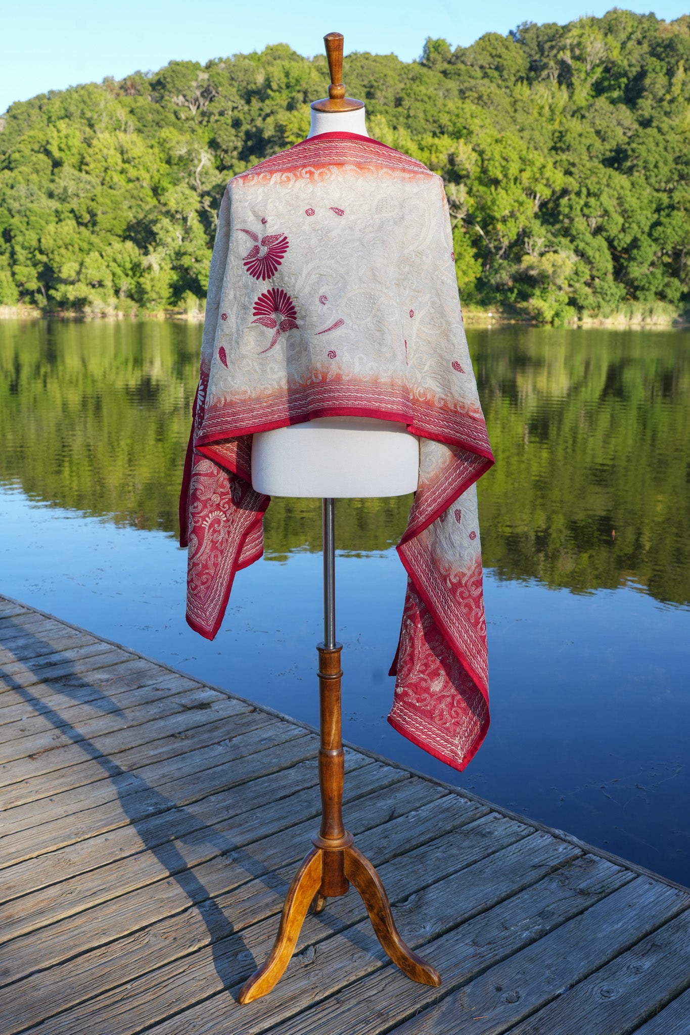 Mili Hand-Embroidered Kantha Stole