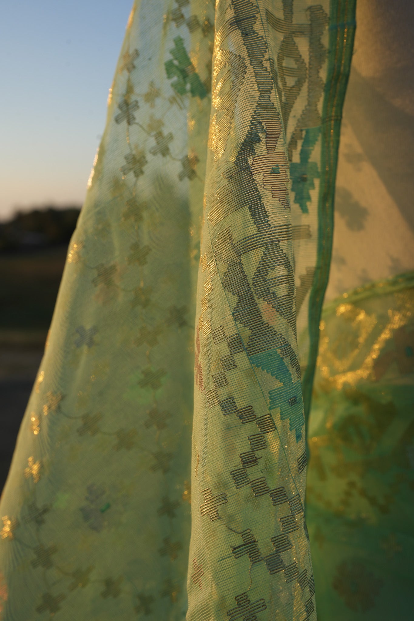 Capri Jamdani saree