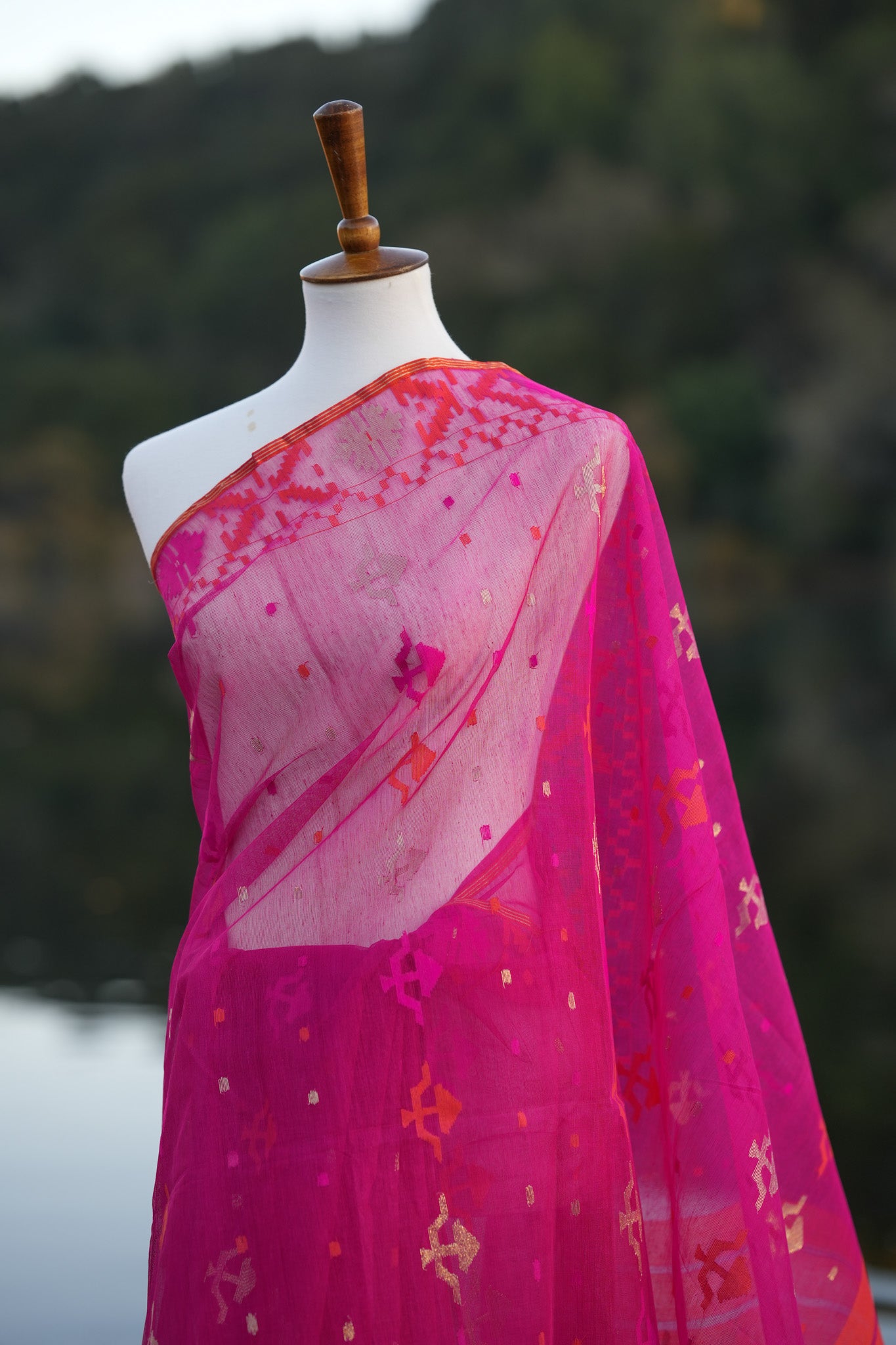 Pink Heirloom Jamdani Saree
