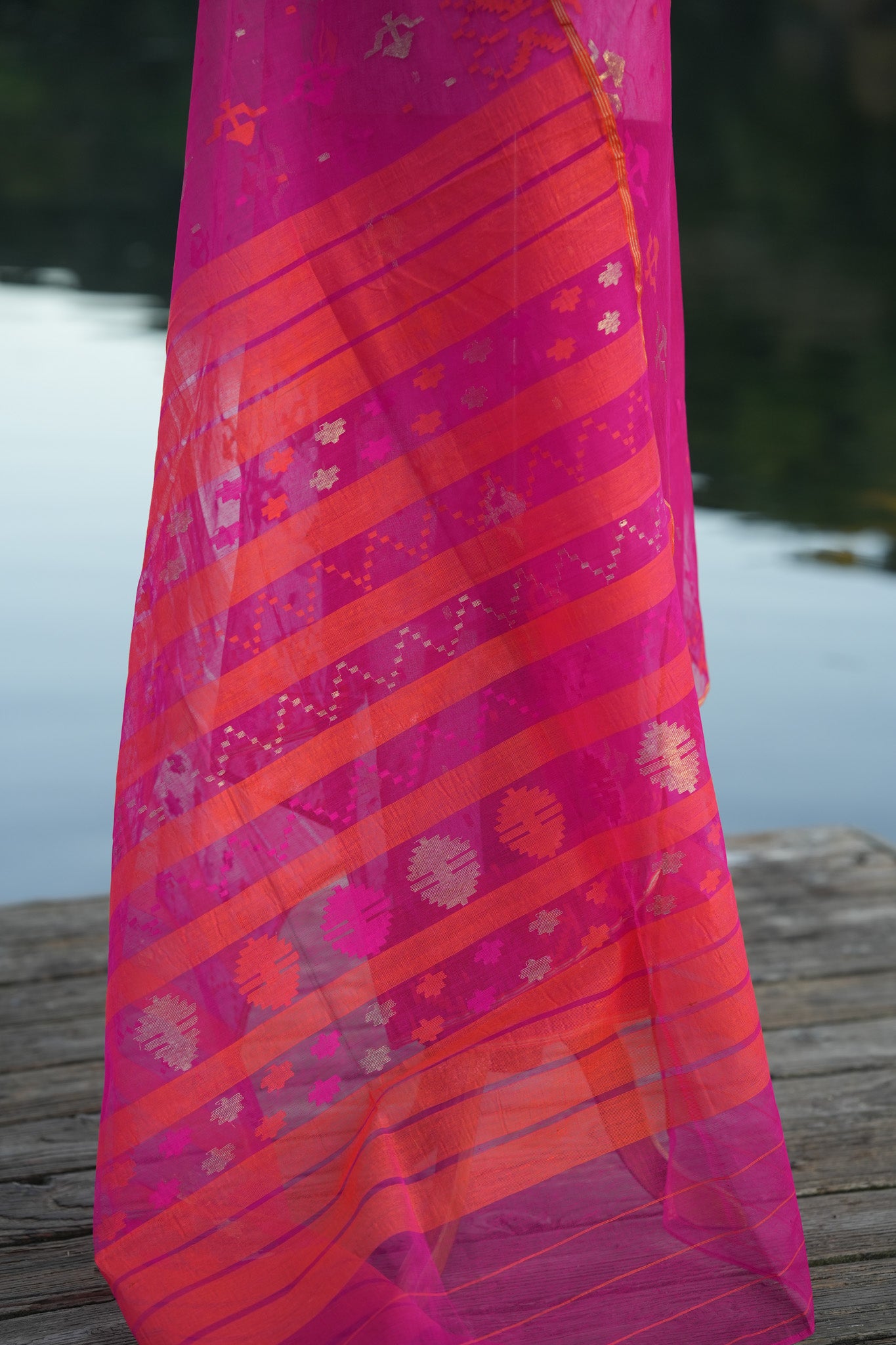 Pink Heirloom Jamdani Saree