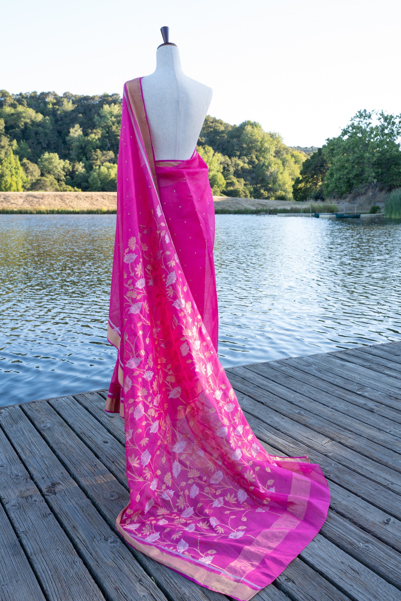 Pink Dreams Chanderi Sari