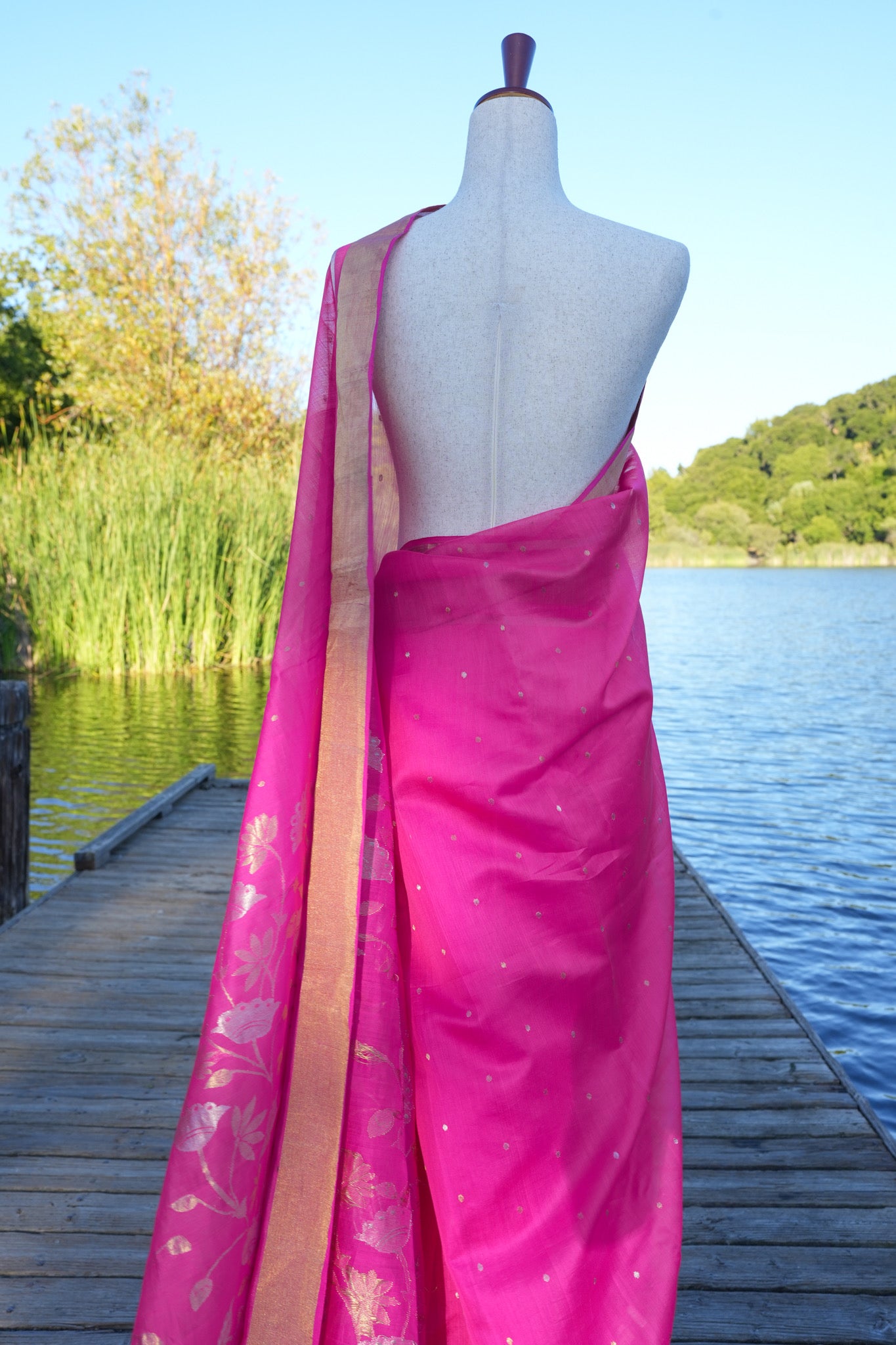Pink Dreams Chanderi Sari