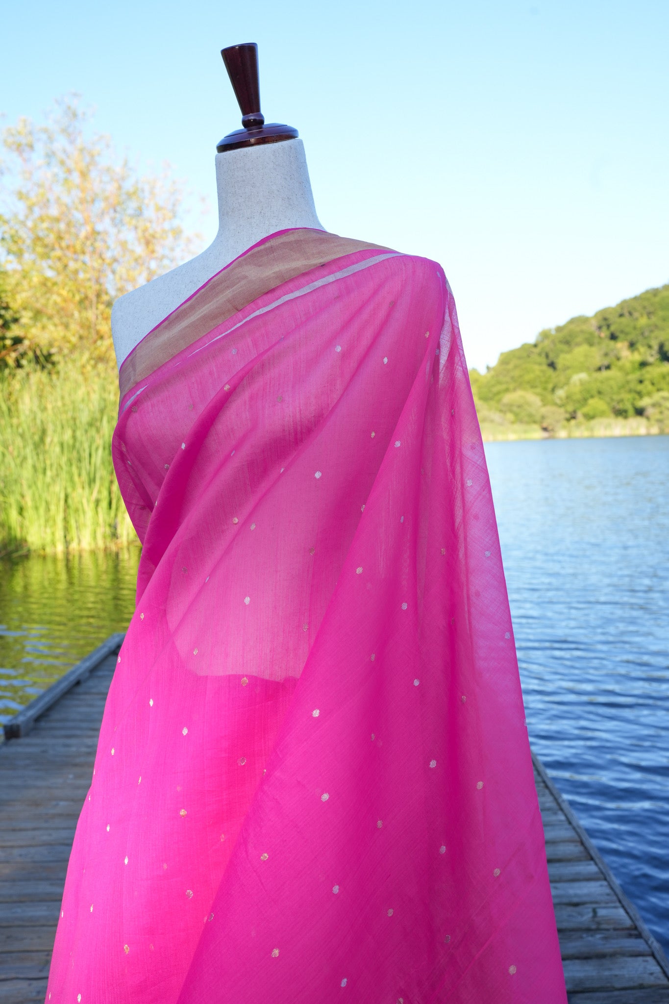 Pink Dreams Chanderi Sari