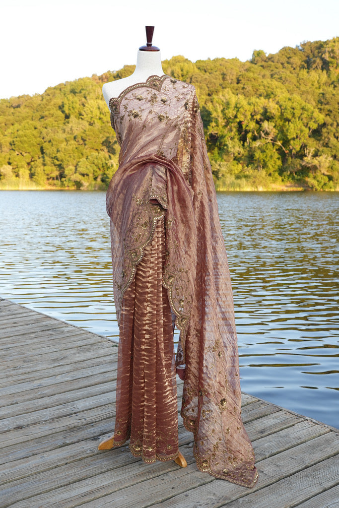 Rani of the Lake Tissue Benarasi Saree