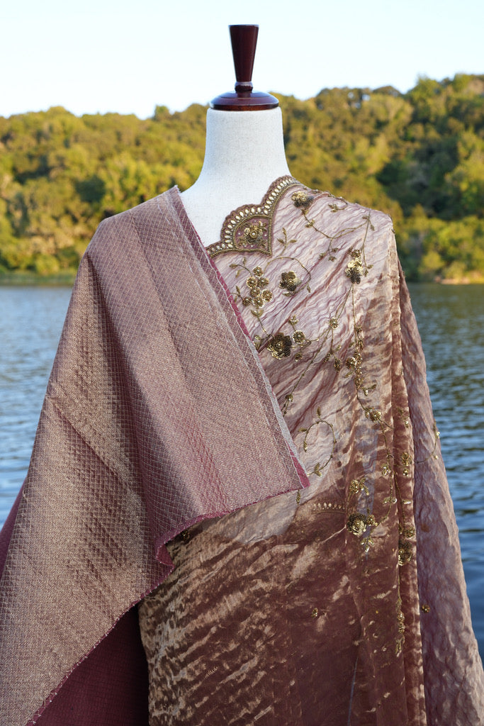 Rani of the Lake Tissue Benarasi Saree