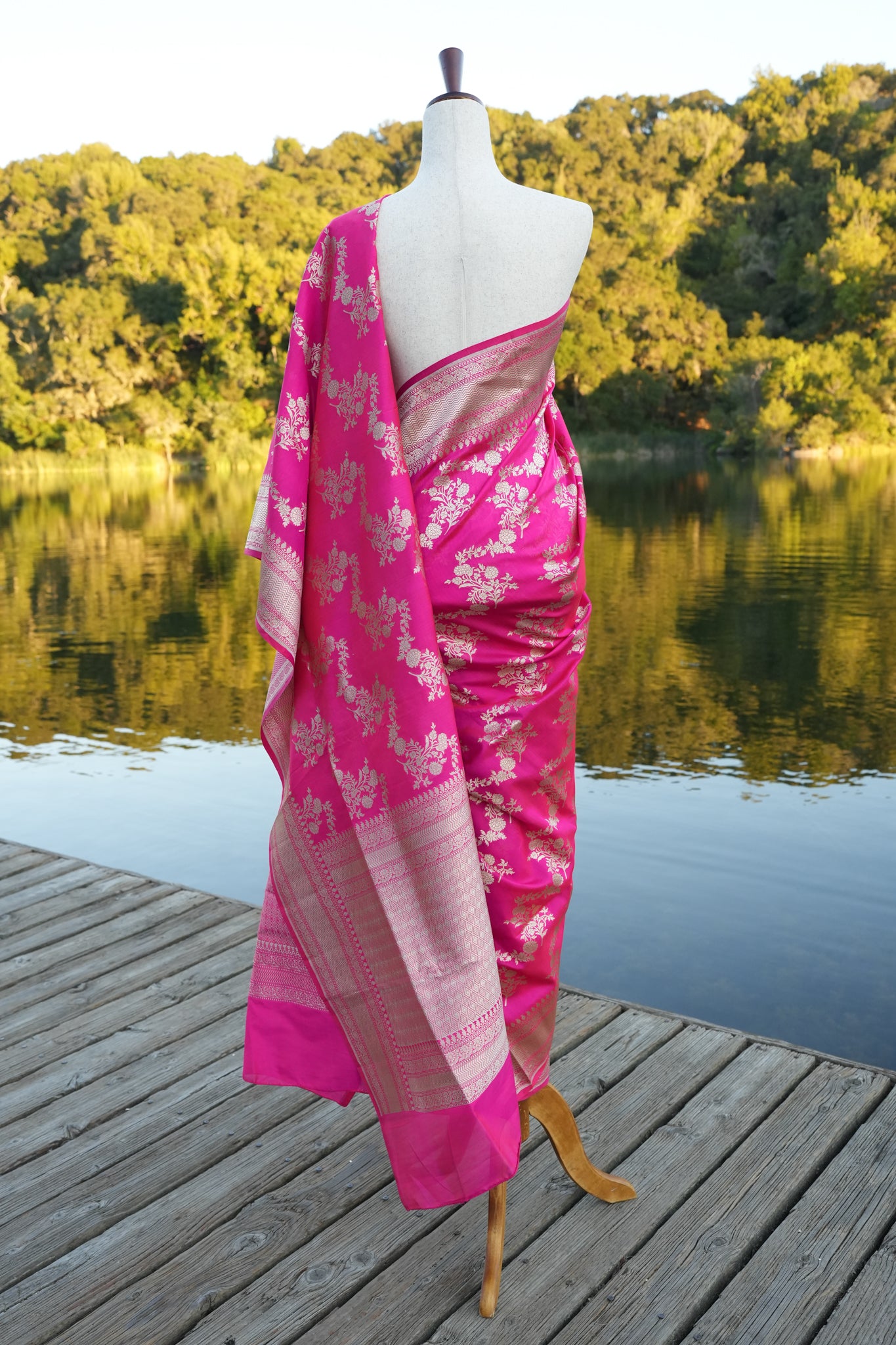 Pink Karwa Benarasi Silk Saree