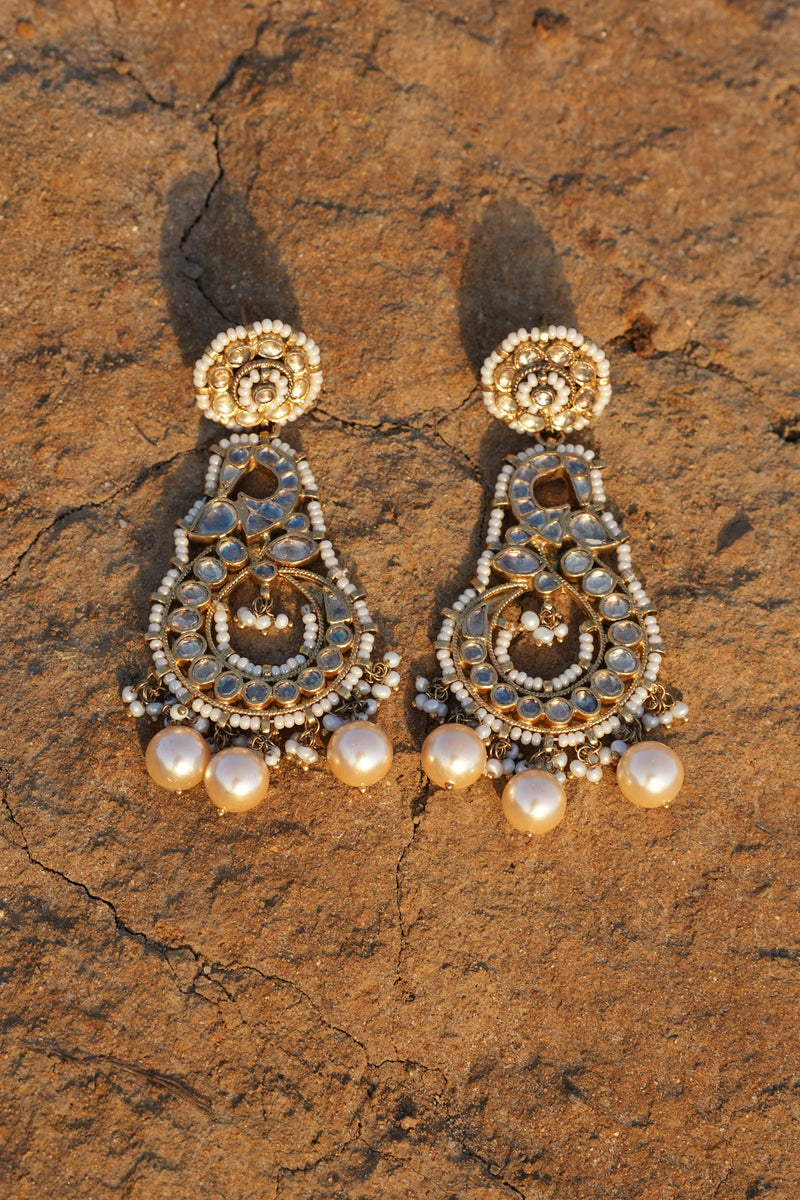 Amrapali Silver Gold Plated Earrings