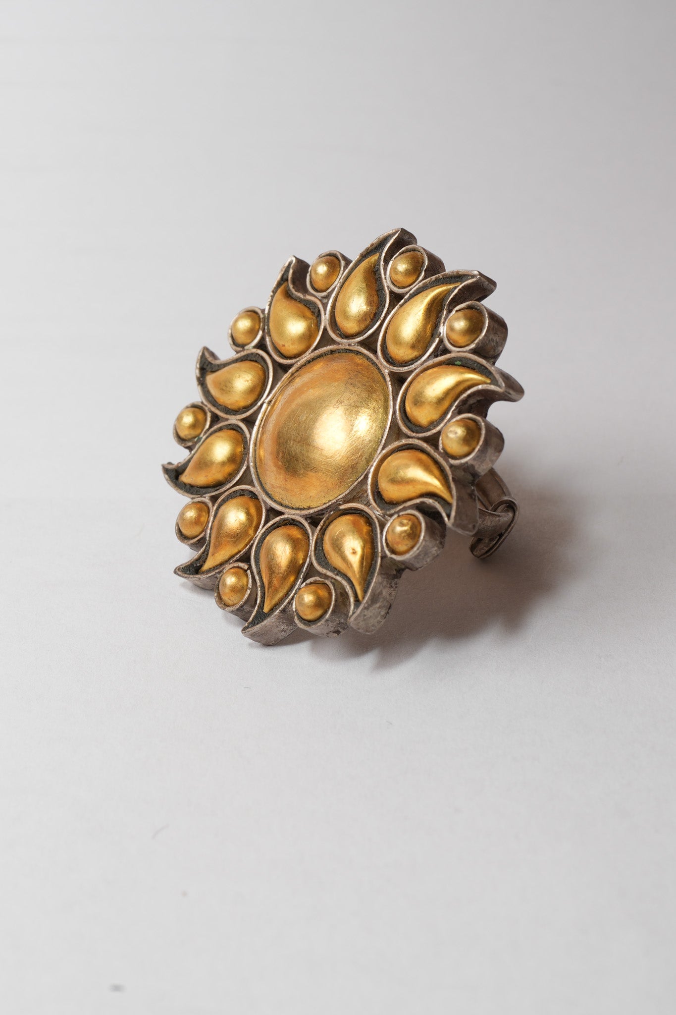 Silver Two Tone Sun Ring