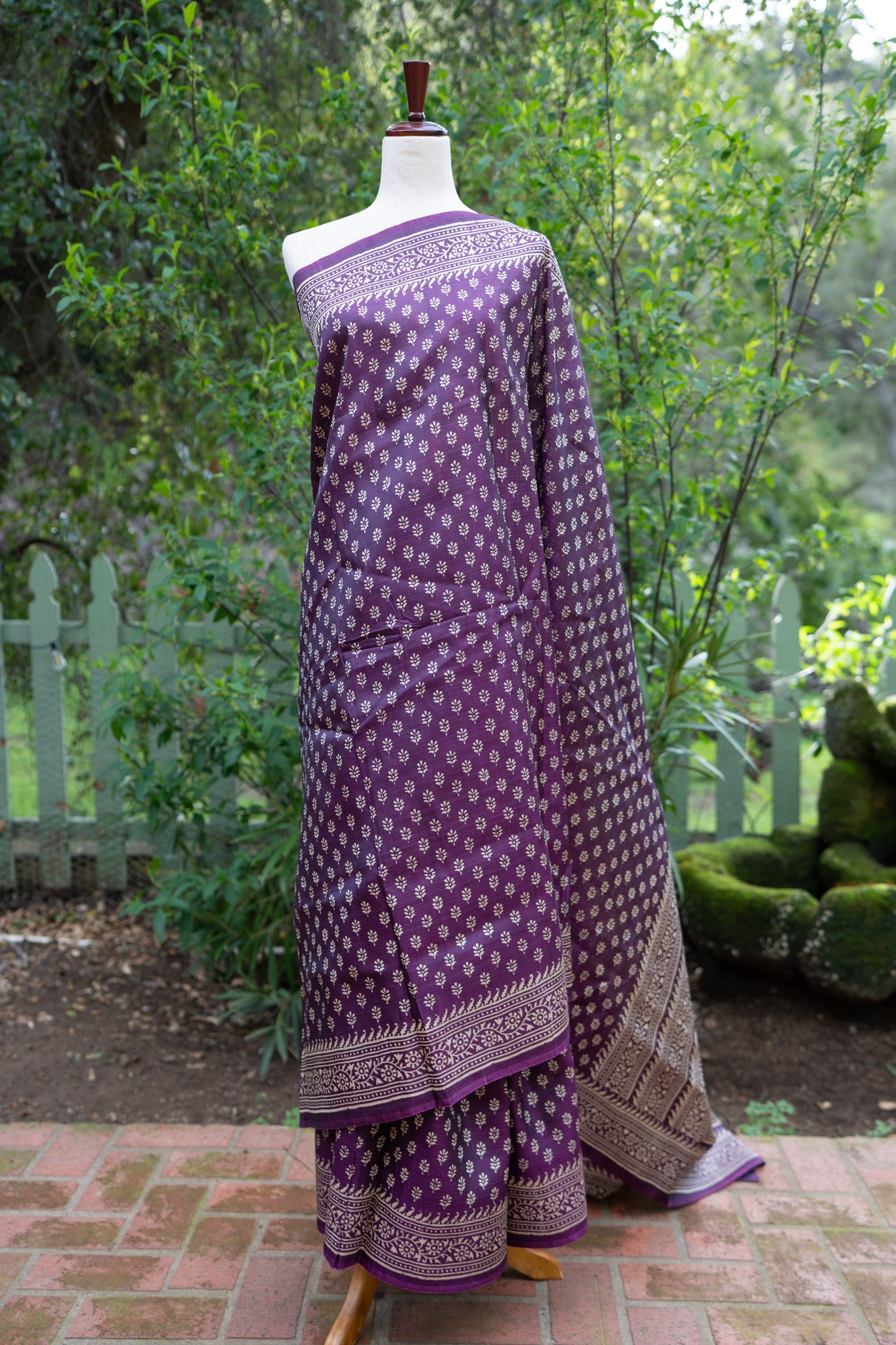 Purple Murshidabad Silk Saree