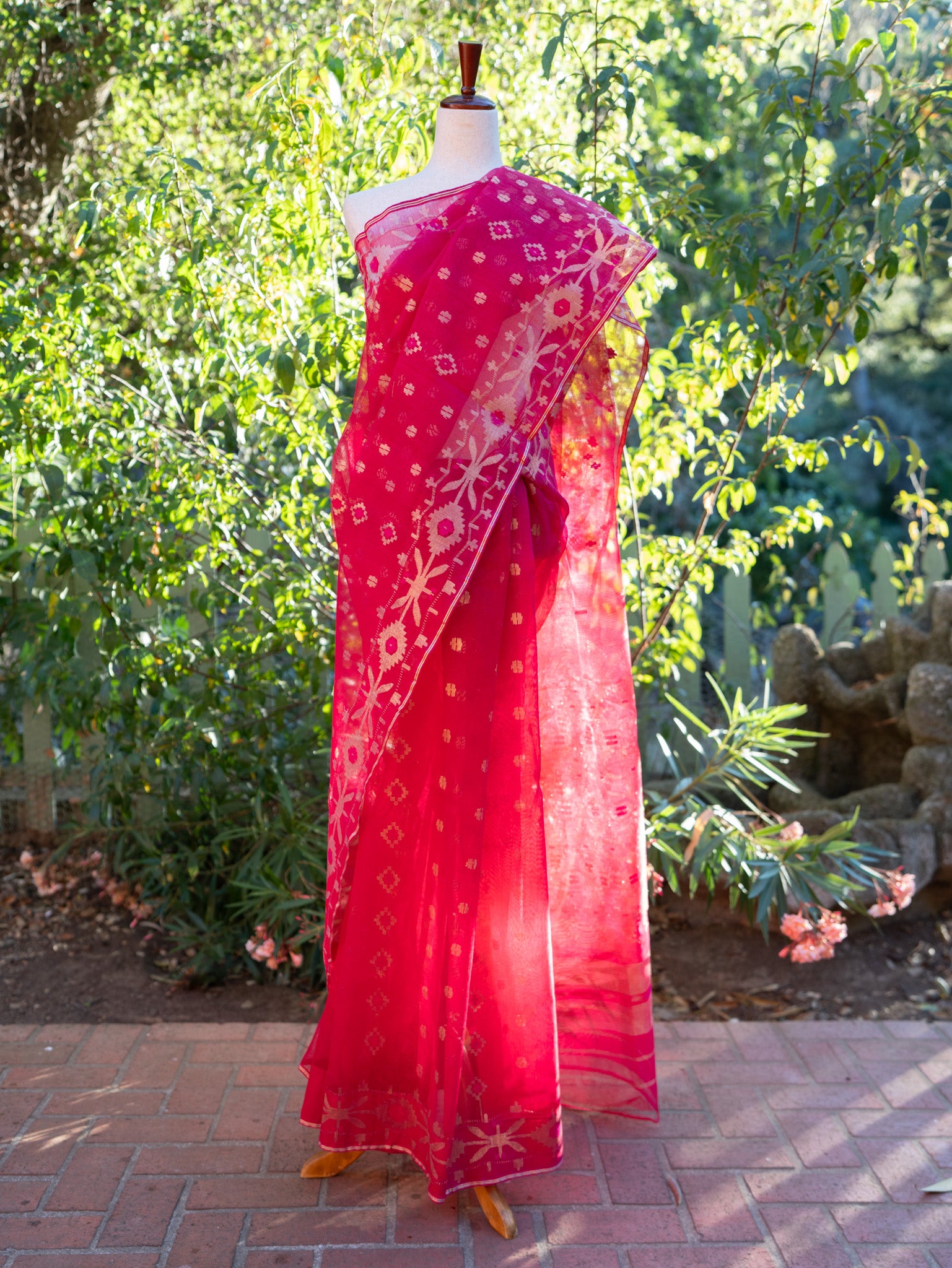 Pink Jamdani Saree