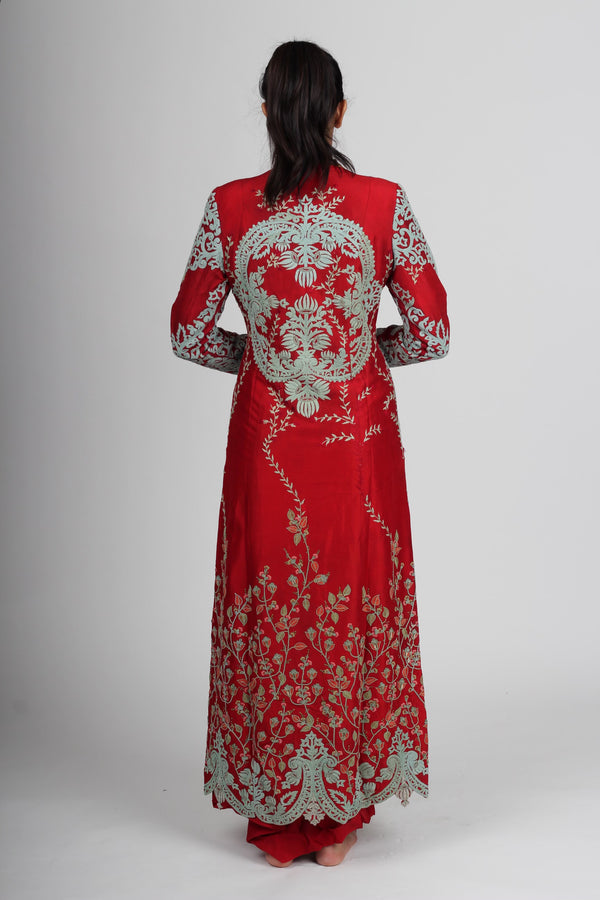 Anamika Khanna Red Coat Set