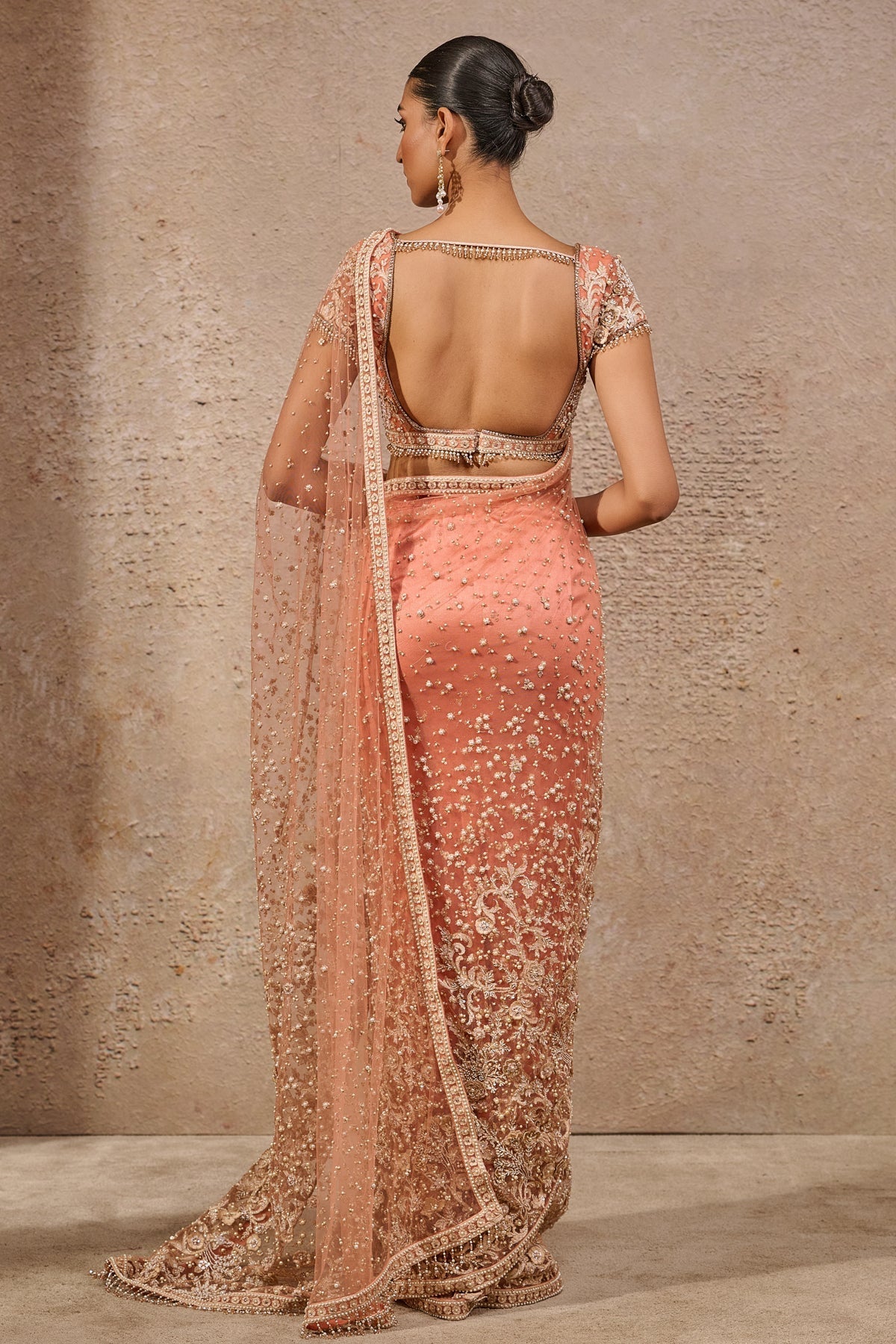 Tarun Tahiliani Resham Floral Embroidered saree