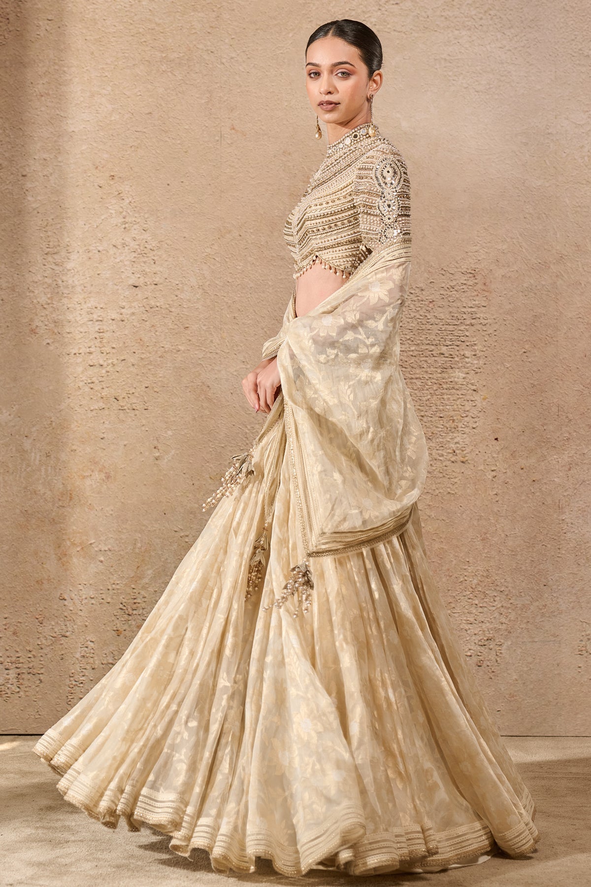 Tarun Tahiliani Pearl Textile Lehenga
